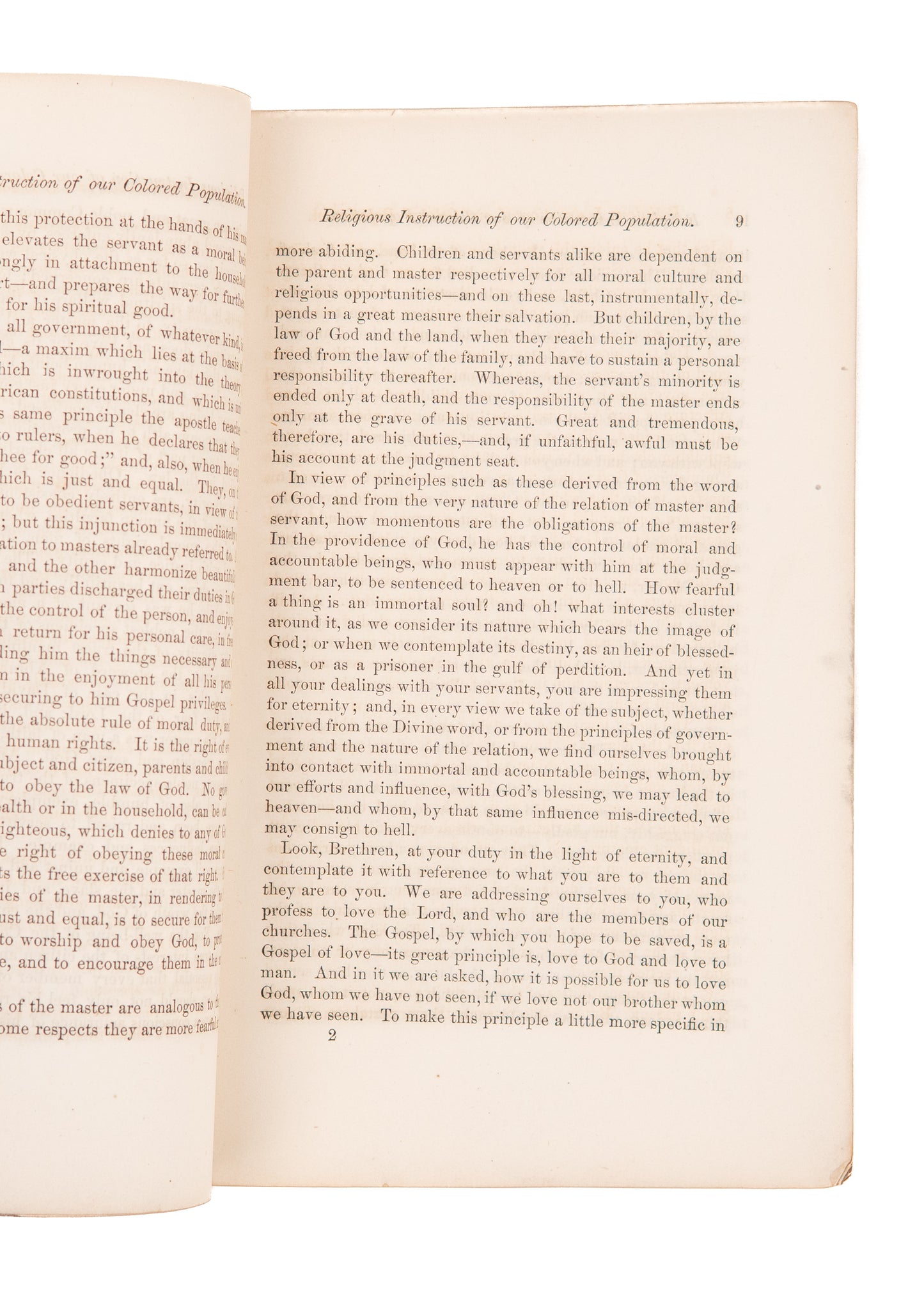 1859 EDUCATION OF MISSISSIPPI SLAVES. The Religious Instruction of Our Colored Population.