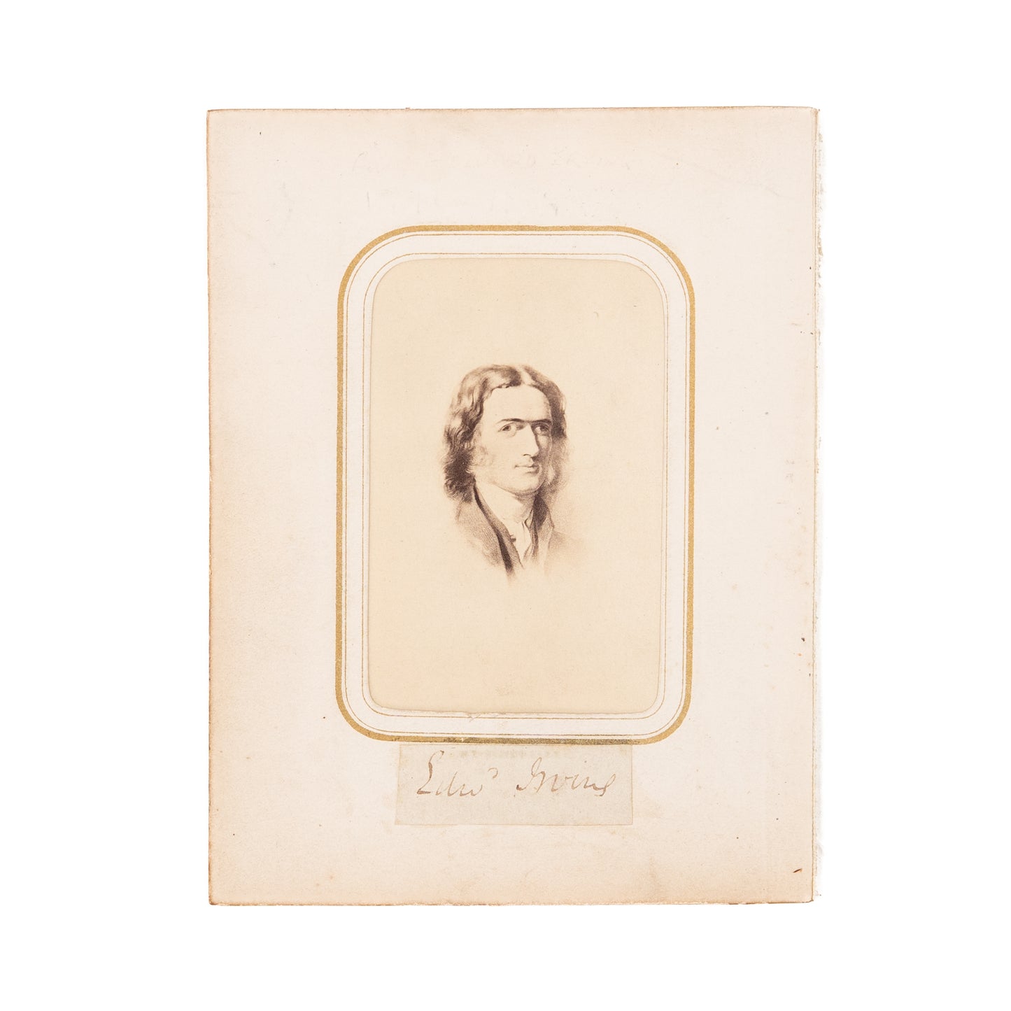 1830 EDWARD IRVING. Carte de Visite & Autograph of Premillennial & Proto-Pentecostal Pioneer.