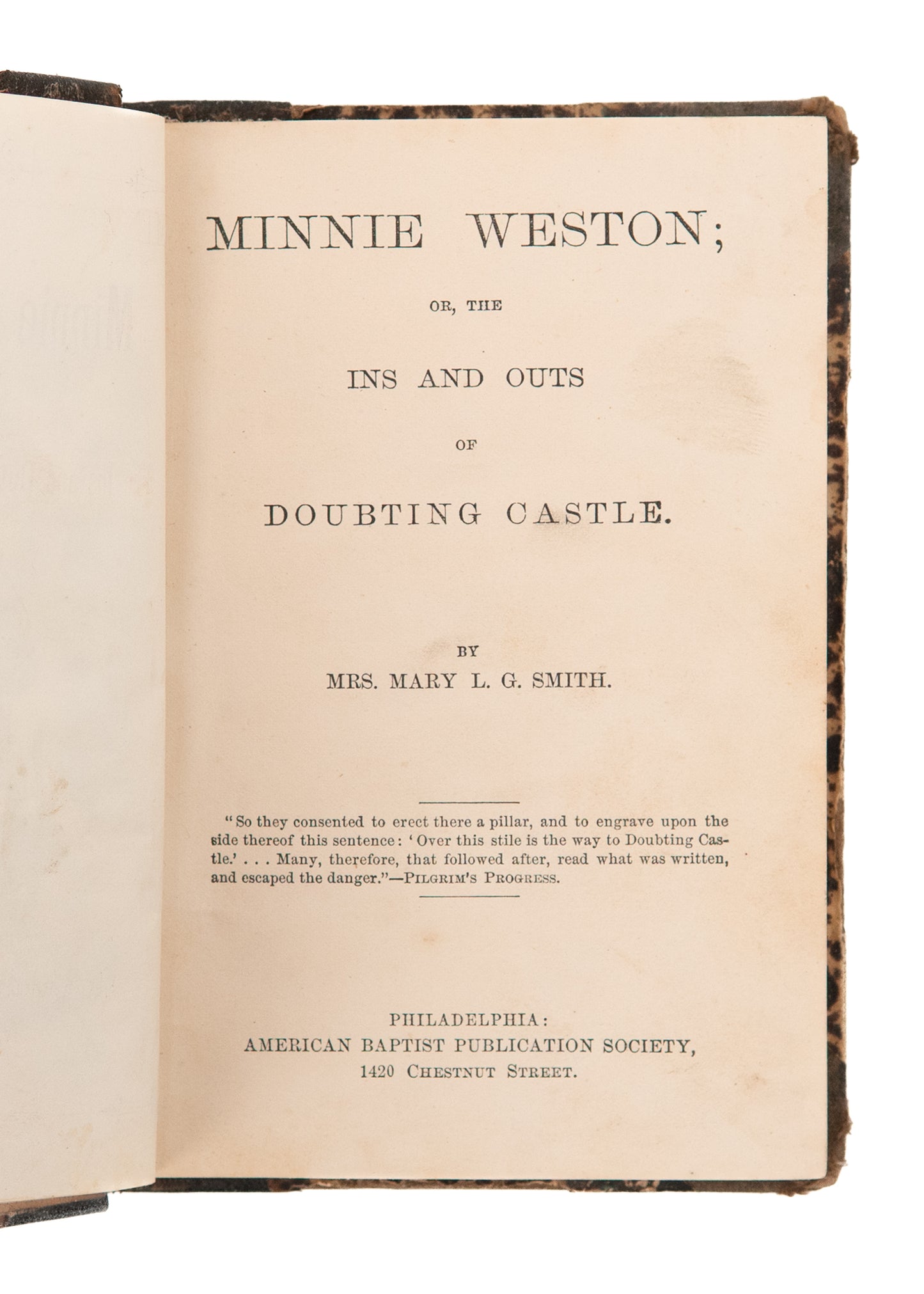 c.1850's BAPTIST CHILDREN'S WORK. Minnie Weston; Or, Doubting Castle. How Revivals Cure Intellectual Doubts.