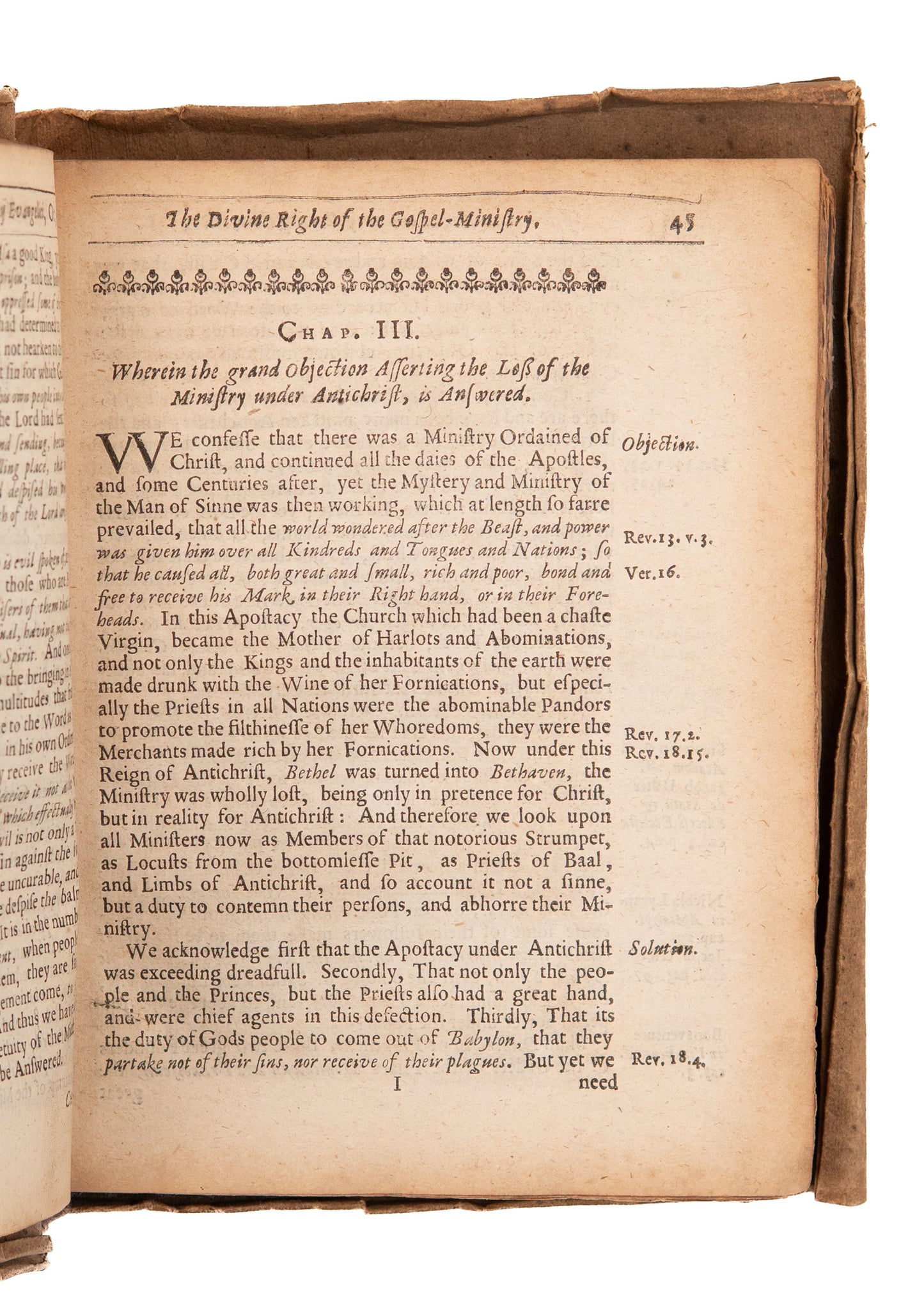 1654 WESTMINSTER ASSEMBLY The Divine Right of the Gospel-Ministry. Rare Radical Presbyterians on the Confession.