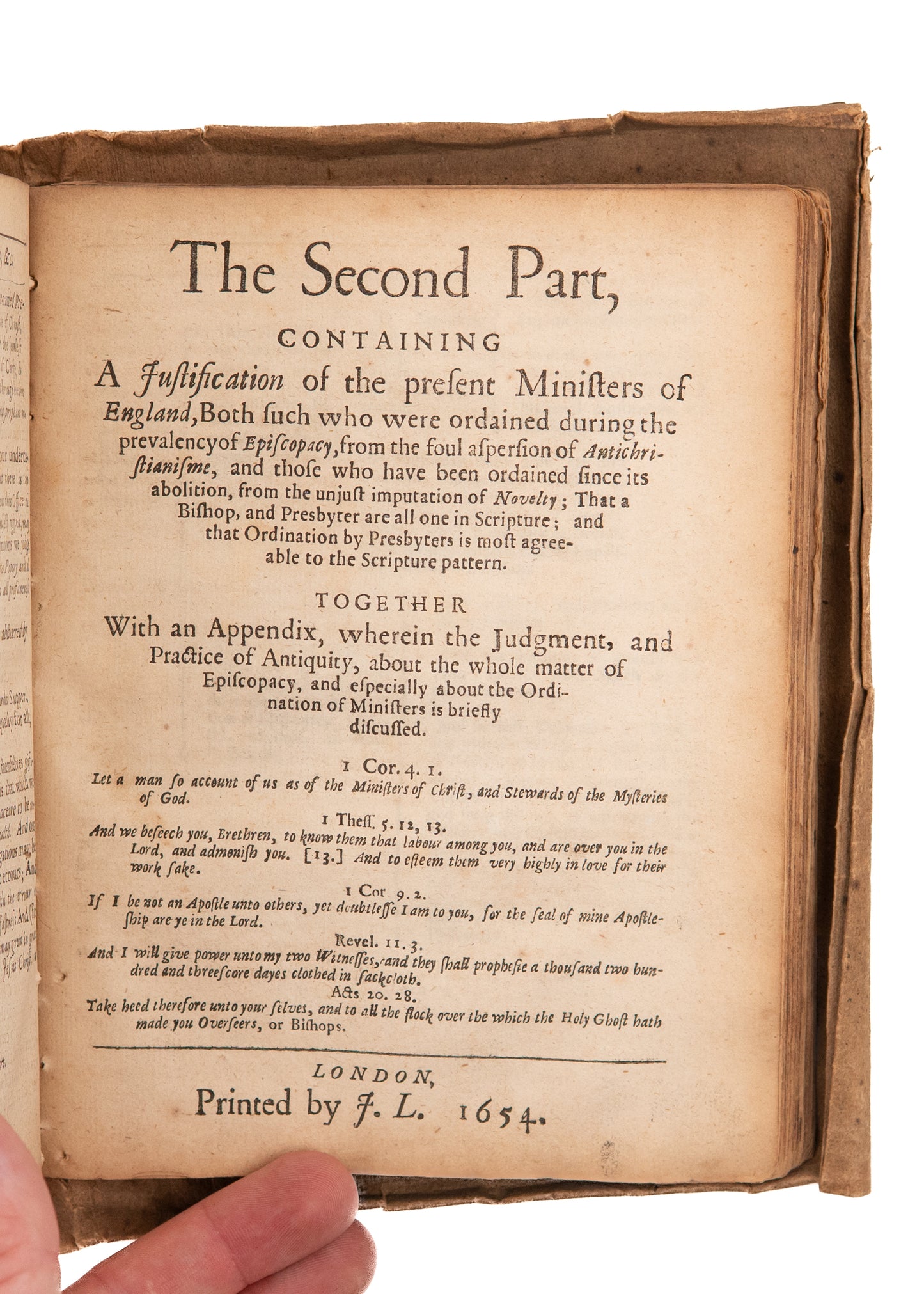 1654 WESTMINSTER ASSEMBLY The Divine Right of the Gospel-Ministry. Rare Radical Presbyterians on the Confession.