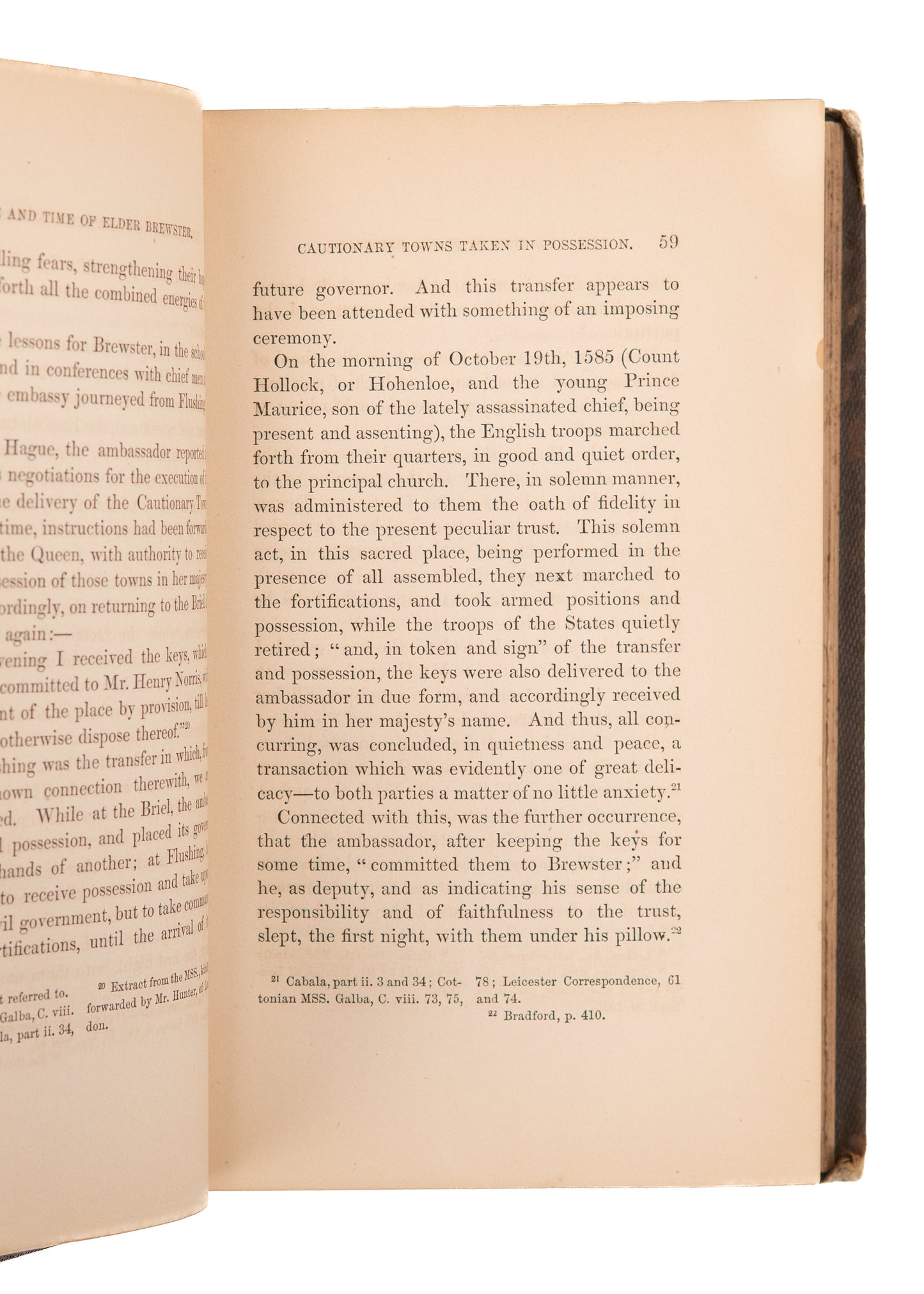 1857 MAYFLOWER PURITAN. The Chief of Pilgrims. Or, The Life and Time of William Brewster.