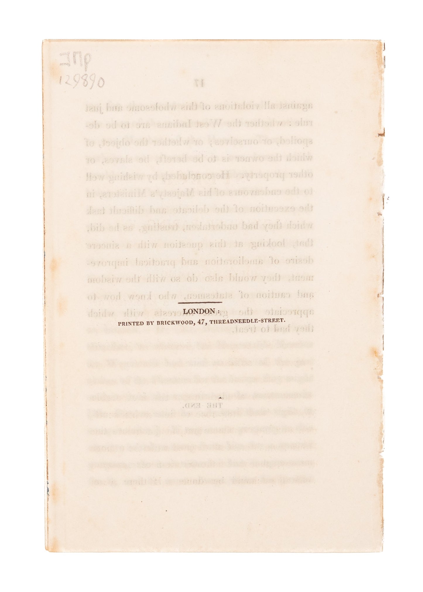 1823 THOMAS FOWELL BUXTON. Pro-Slavery - Anti-Abolition Document Owned by the Most Notorious Slave Owner in England.