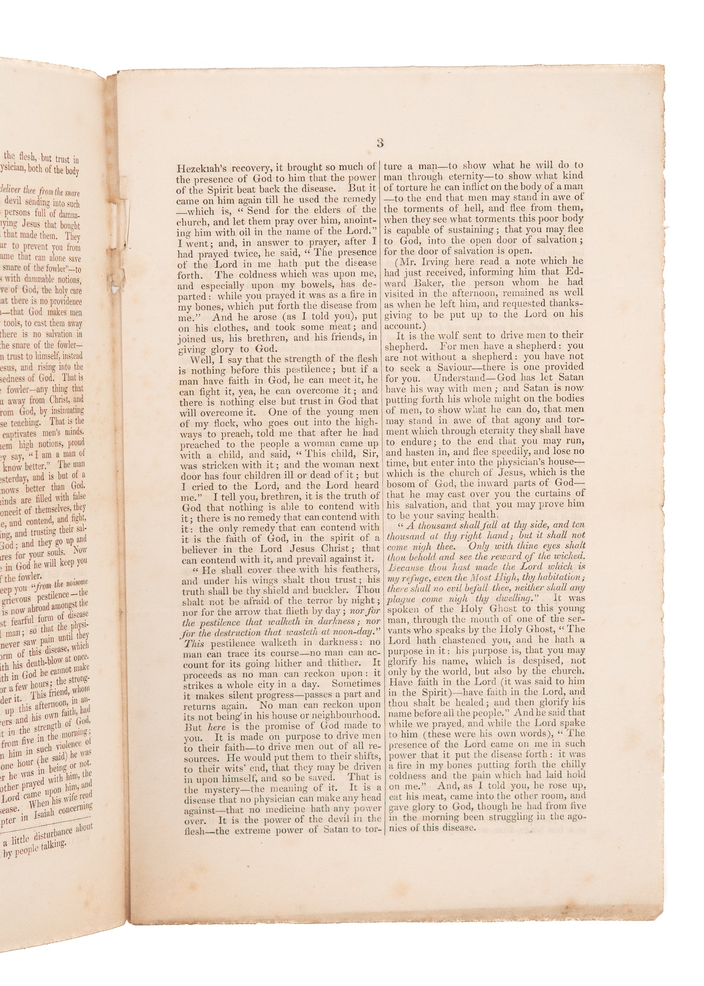 1832 EDWARD IRVING. The Christian's Cure for the Cholera. Divine Healing & the Miraculous.