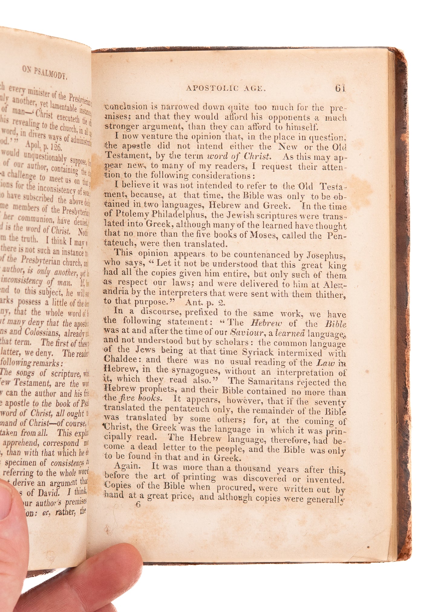 1825 THOMAS DICKSON BAIRD. The Exercise of Sacred Praise. Exclusive Psalmody - Bay Psalm Book.