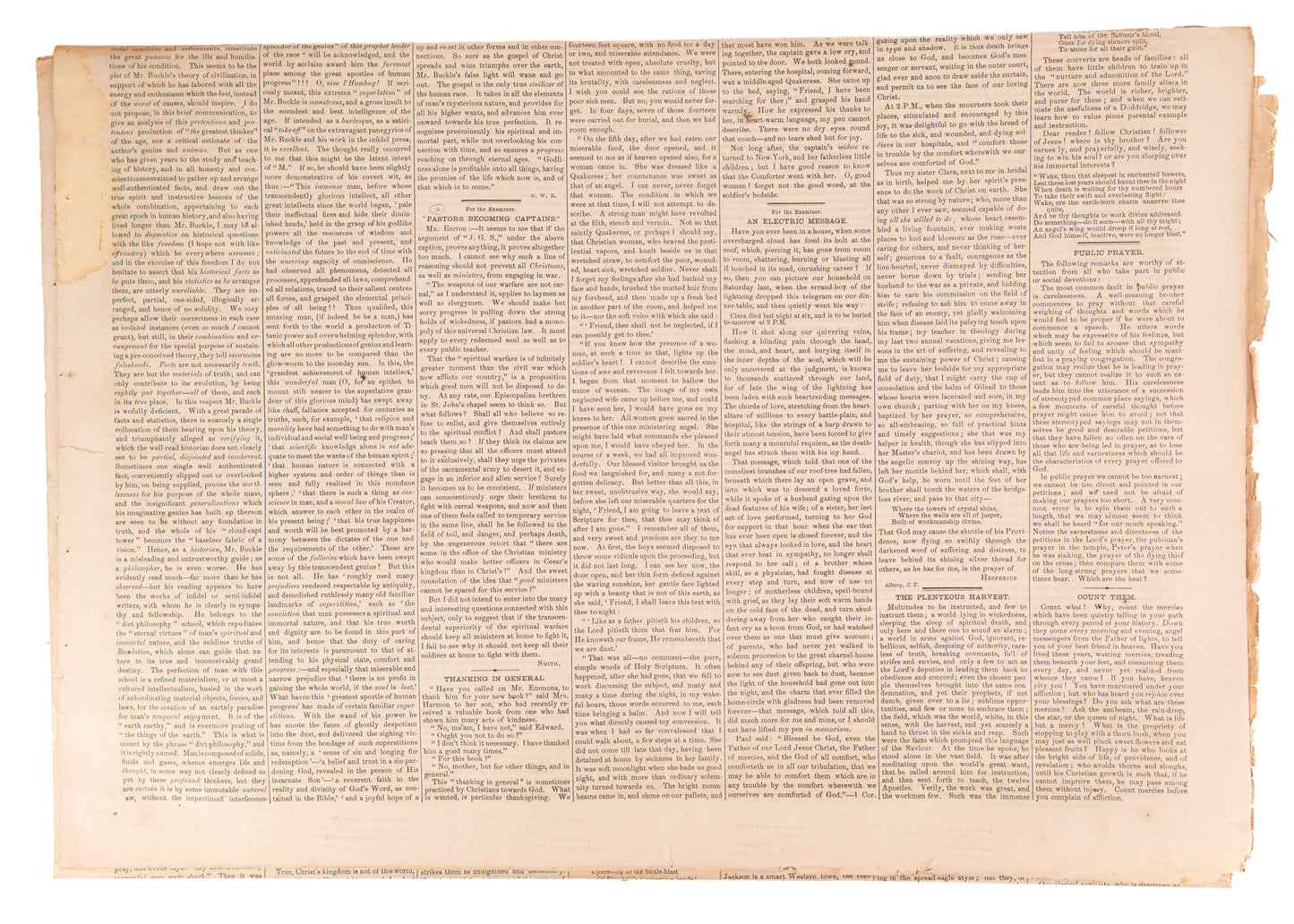 1862 EMANCIPATION PROCLAMATION. September 25 Imprint of the Proclamation in The Baptist Examiner