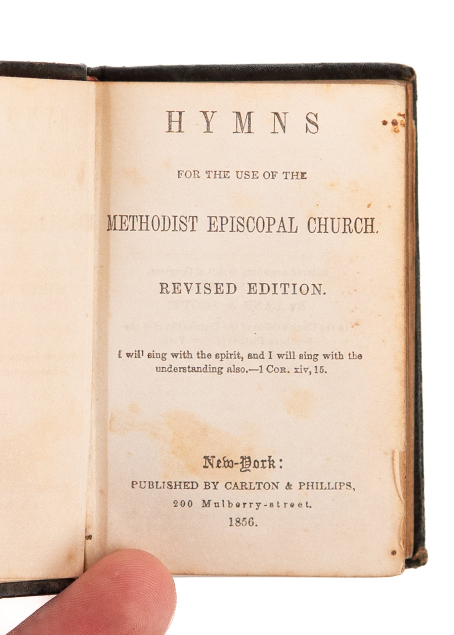 1856 CIVIL WAR. Rare War-Used Hymnal Owned by Brigadier General, David B. McKibbin. Superb.