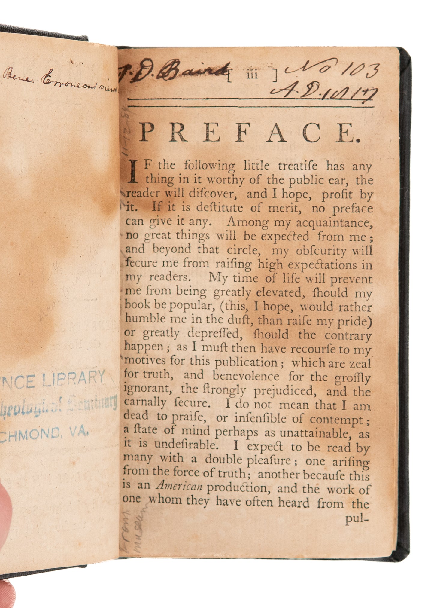 1788 HENRY PATILLO. North Carolina Presbyterian Rails against John Wesley and Francis Asbury.