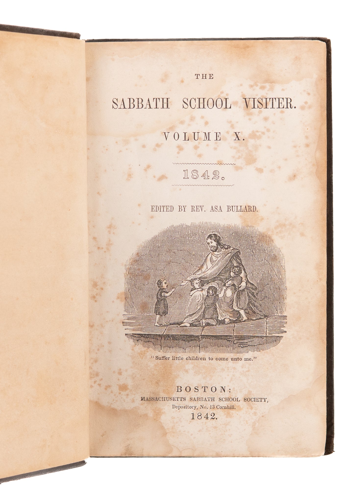 1842 ASA BULLARD. Sabbath School Visiter, by Emily Dickinson's Uncle. Hawaii, Revival, &c.