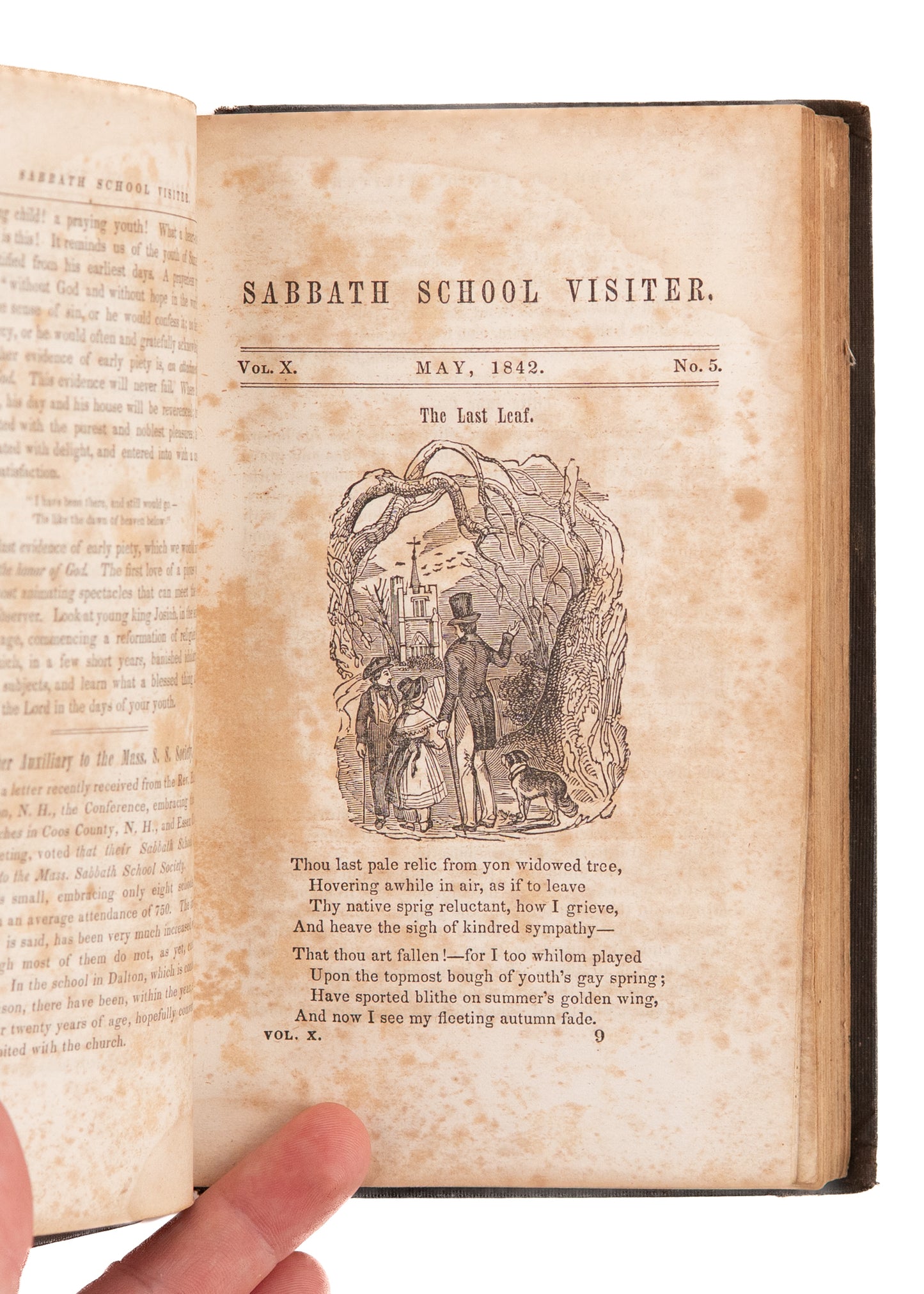 1842 ASA BULLARD. Sabbath School Visiter, by Emily Dickinson's Uncle. Hawaii, Revival, &c.