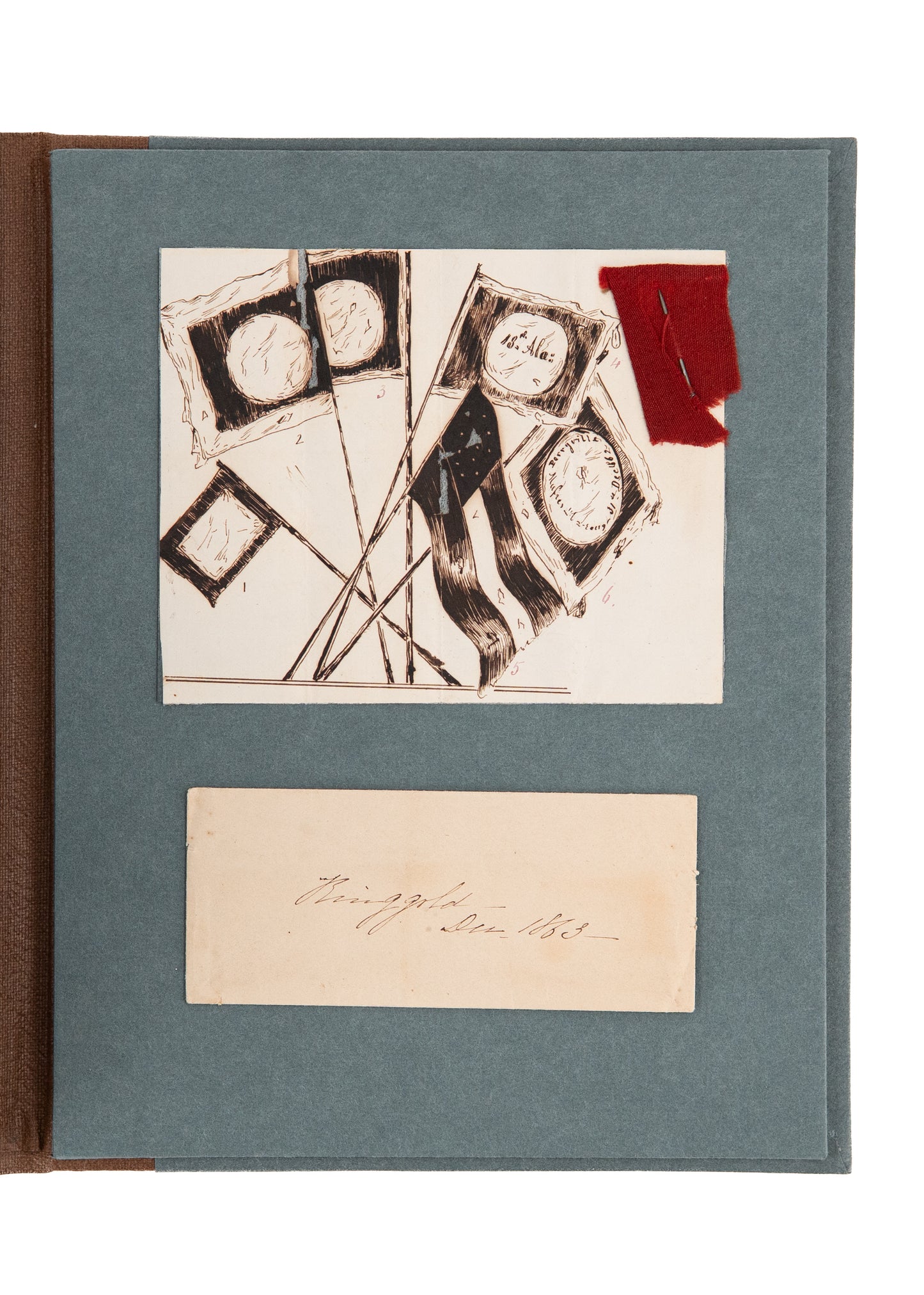 1861-1863 CIVIL WAR FLAGS. Specimens from Battles at Sumter, Gettysburg, Fredericksburg, & Ringgold