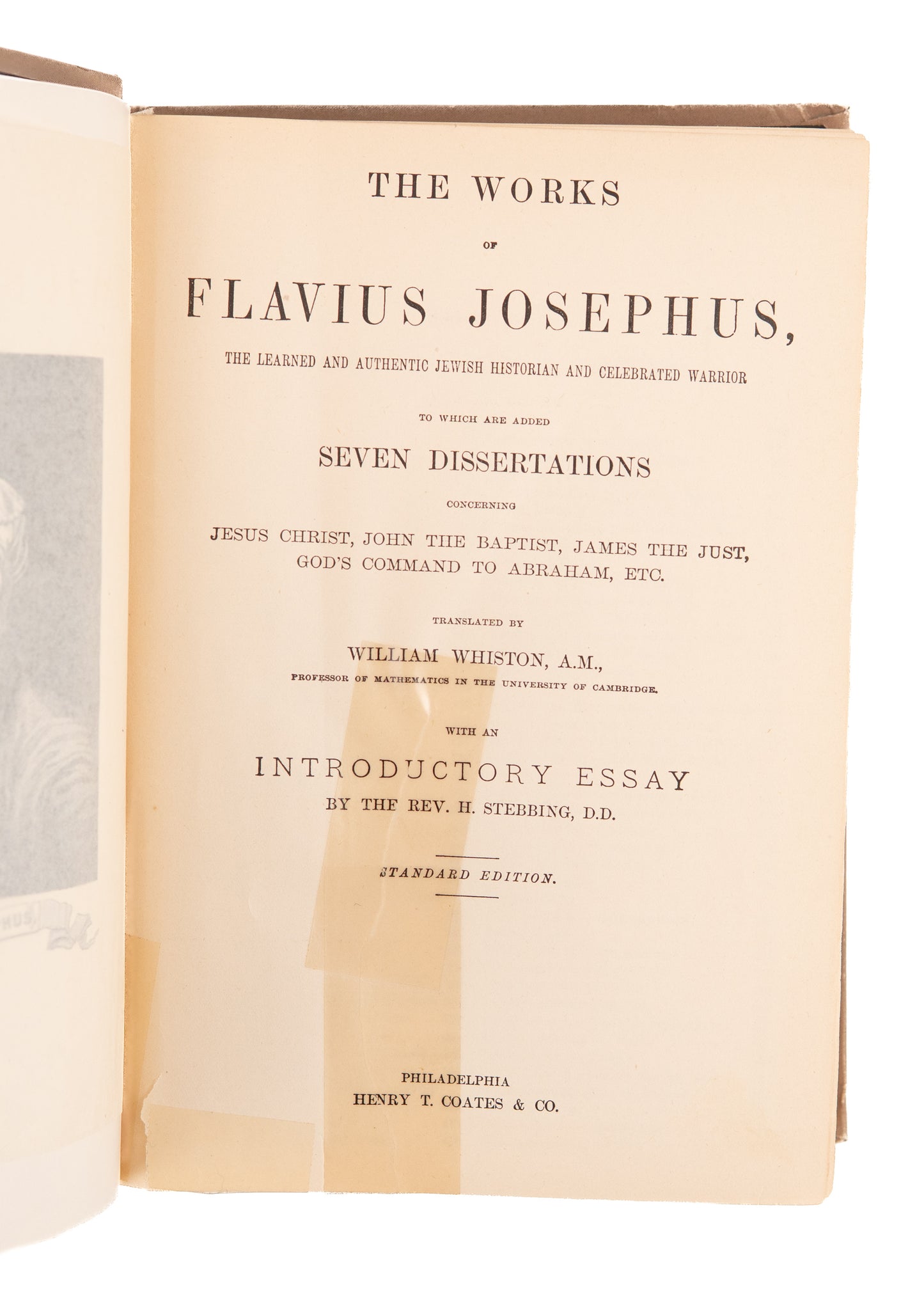 1880 FLAVIUS JOSEPHUS. The Works of Flavius Josephus in Superb Victorian Trade Cloth.