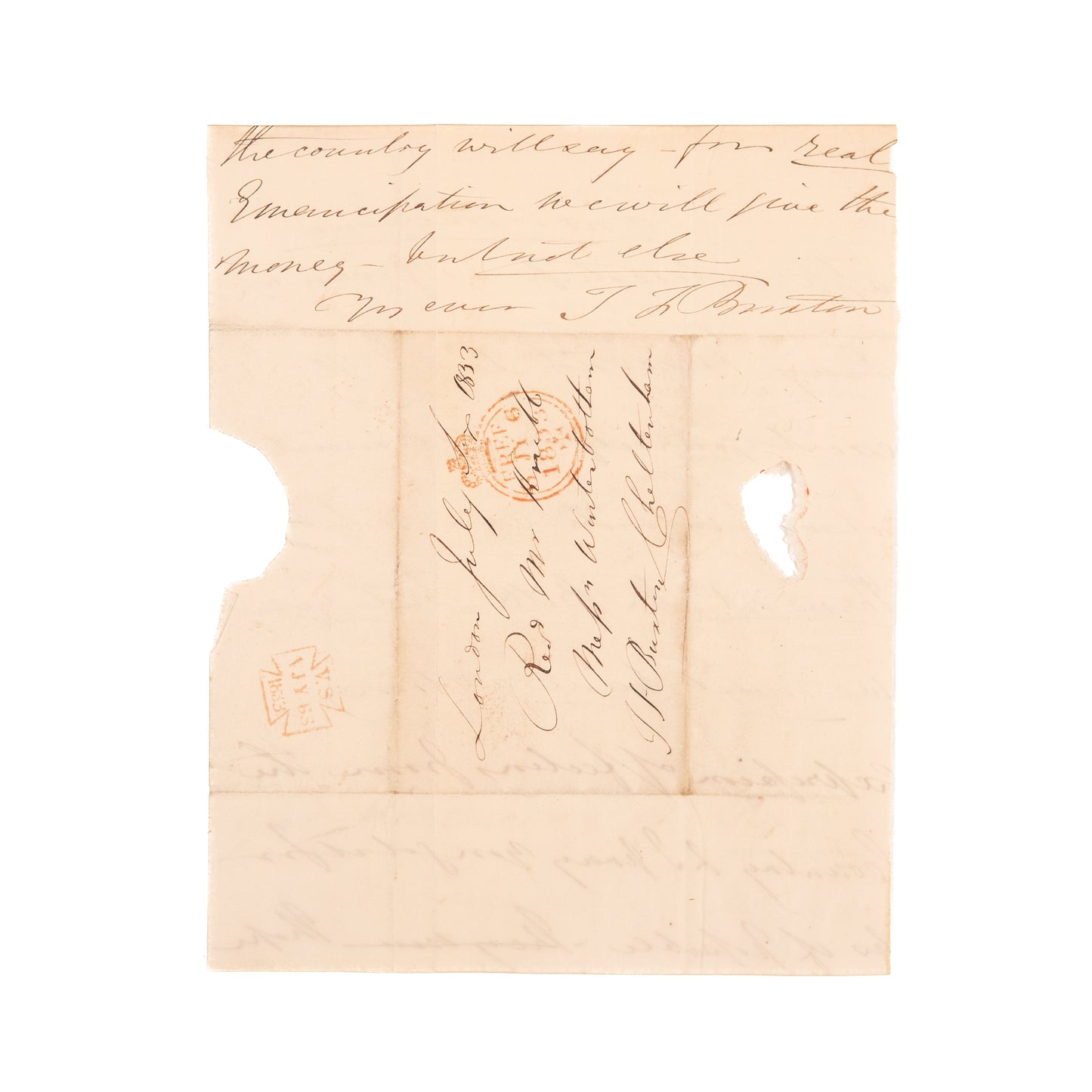 1833 THOMAS F. BUXTON. Abolitionists Outraged at Slave Traders Last Ditch Effort to Save Slavery