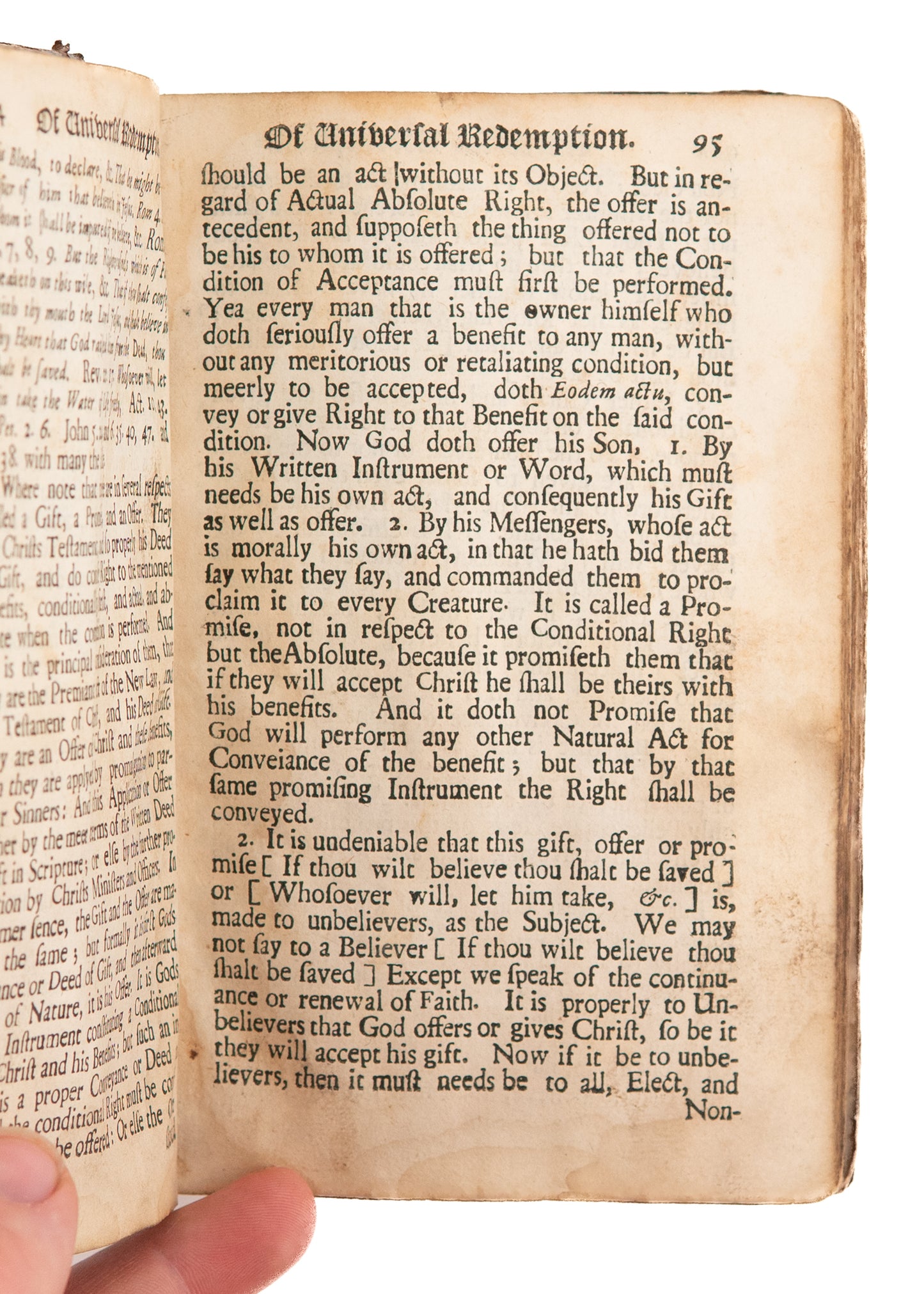 1694 RICHARD BAXTER. Rare Post-Death Work on Universal Redemption. Very Scarce Against Limited Atonment.