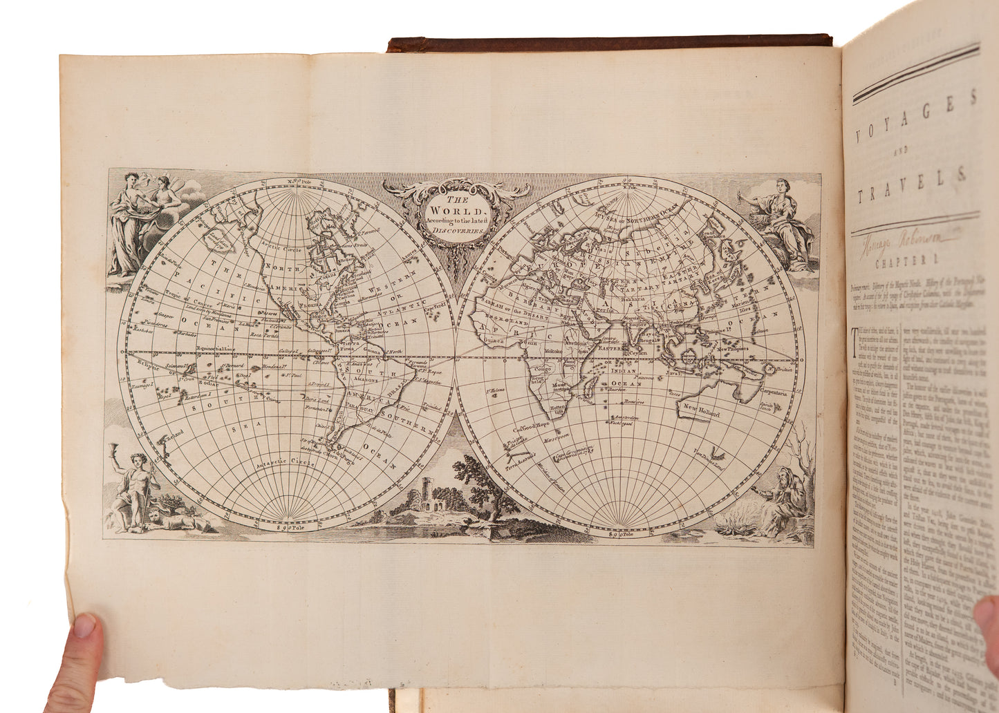 1768 DRAKE'S TRAVELS. Superb Extra-Illustrated Folio Retaining All 9 Maps & 54 + Engraved Plates.