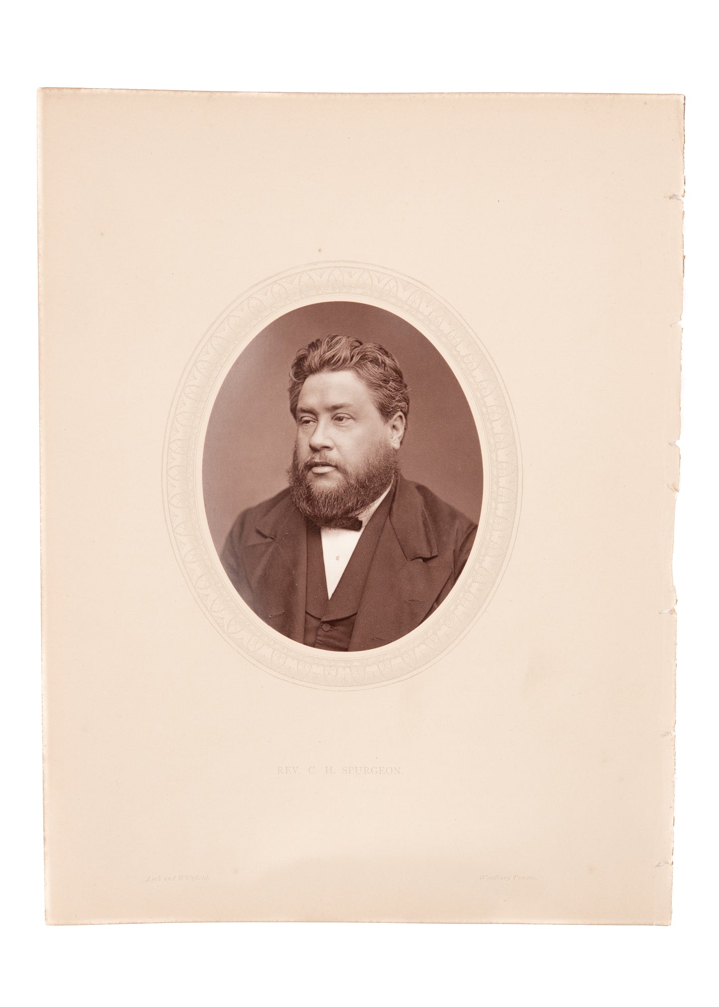 1880 C. H. SPURGEON. One of the Finest Photographs Ever Produced of the Prince of Preachers.