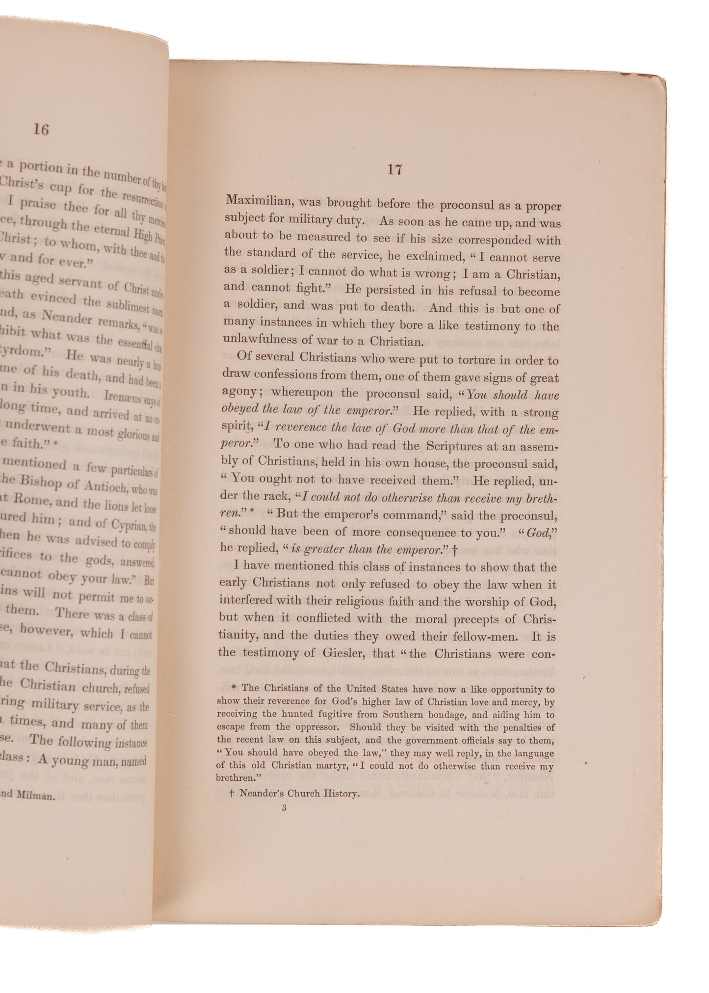 1851 FUGITIVE SLAVE ACT. Christians to Disobey the Government - Inscribed to Fellow Abolitionist