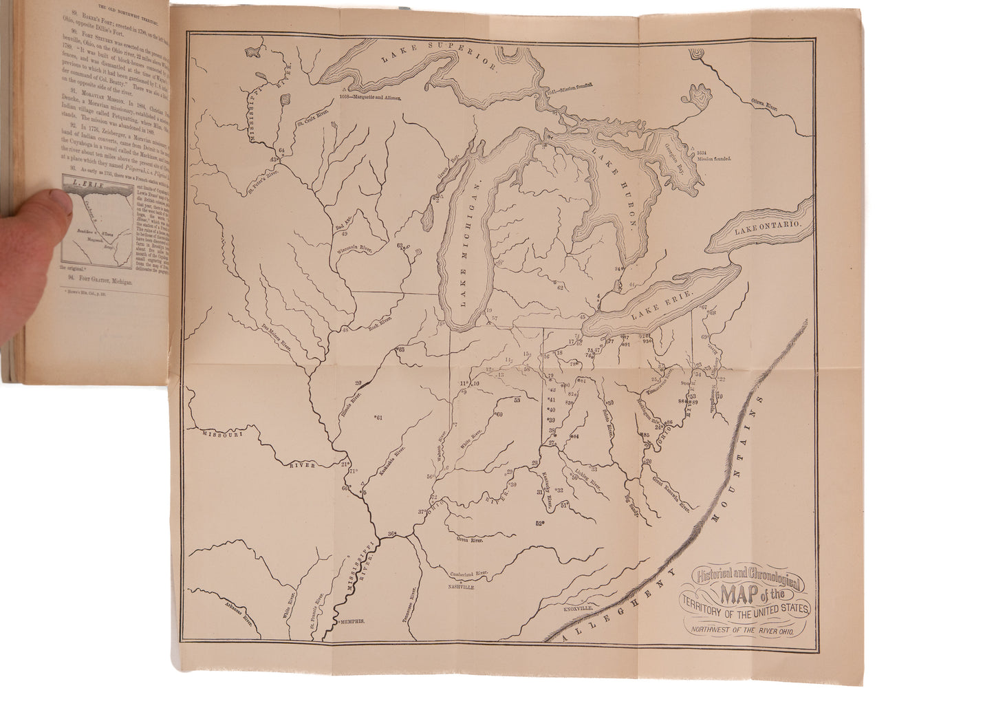1875 FORTS & TRADING POSTS NORTHWEST. The Old Northwest Territory with Map of Tradings Posts & Missions.