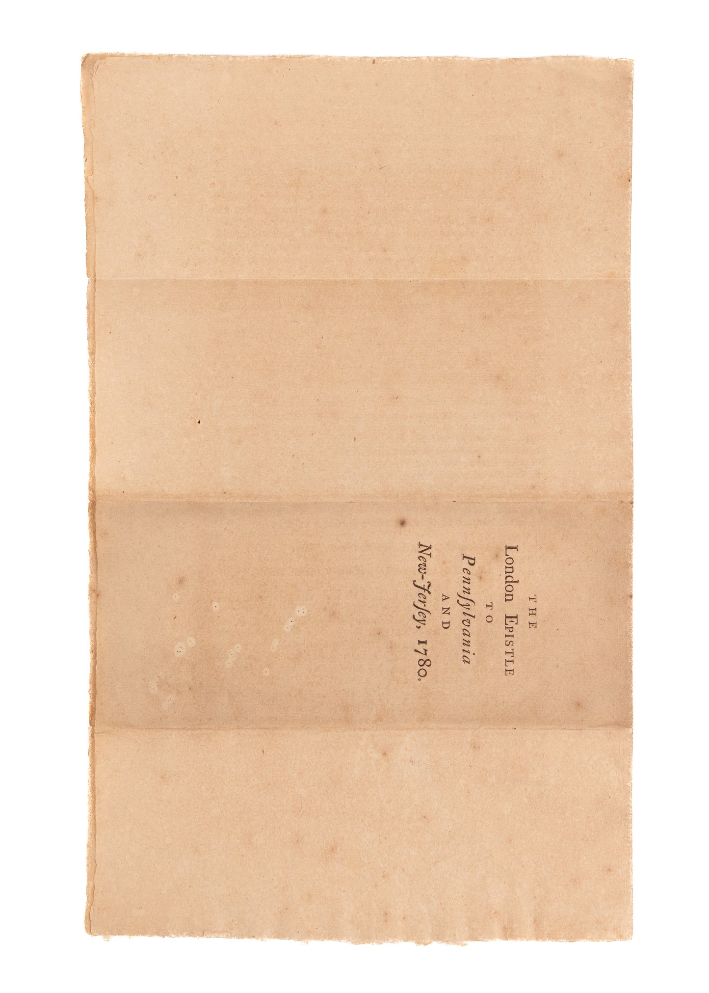 1780 AMERICAN REVOLUTION & ABOLITIONISM. Persecuted Quakers Still Find Time to Advocate for Abolition in America.