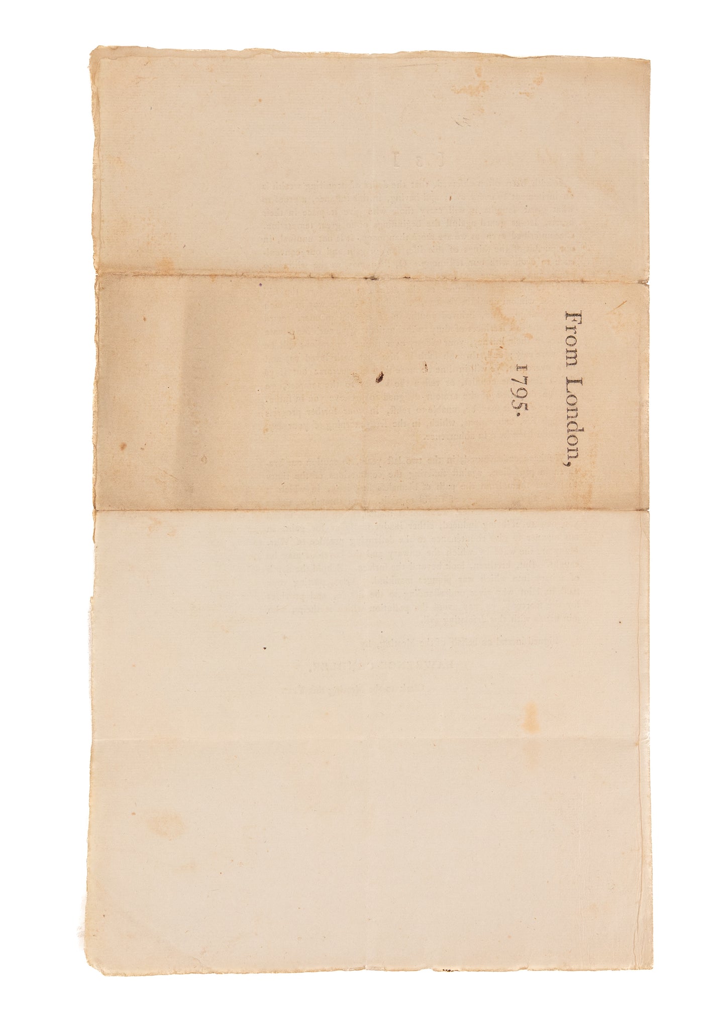 1795 ABOLITION OF SLAVERY. An Encouragement in Abolitionist Cause in Light of Current Setbacks.