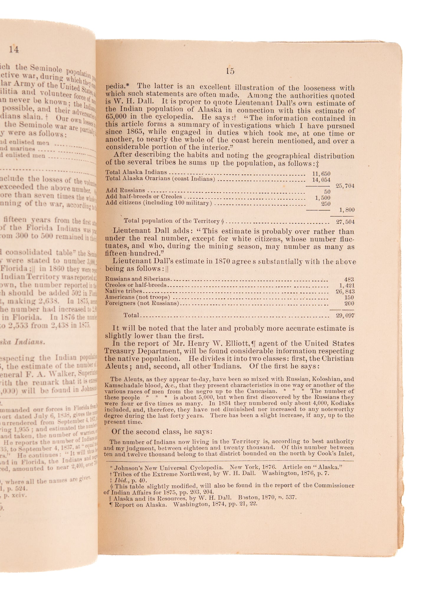 1877 NATIVE AMERICAN GENOCIDE. Rare Foundational Text for Establishment of "Indian Schools" and Against Claims of Extinction.