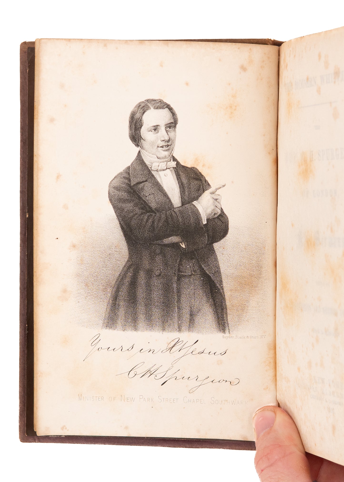 1856 C. H. SPURGEON. First Spurgeon Sermons Printed in America + New Biography.
