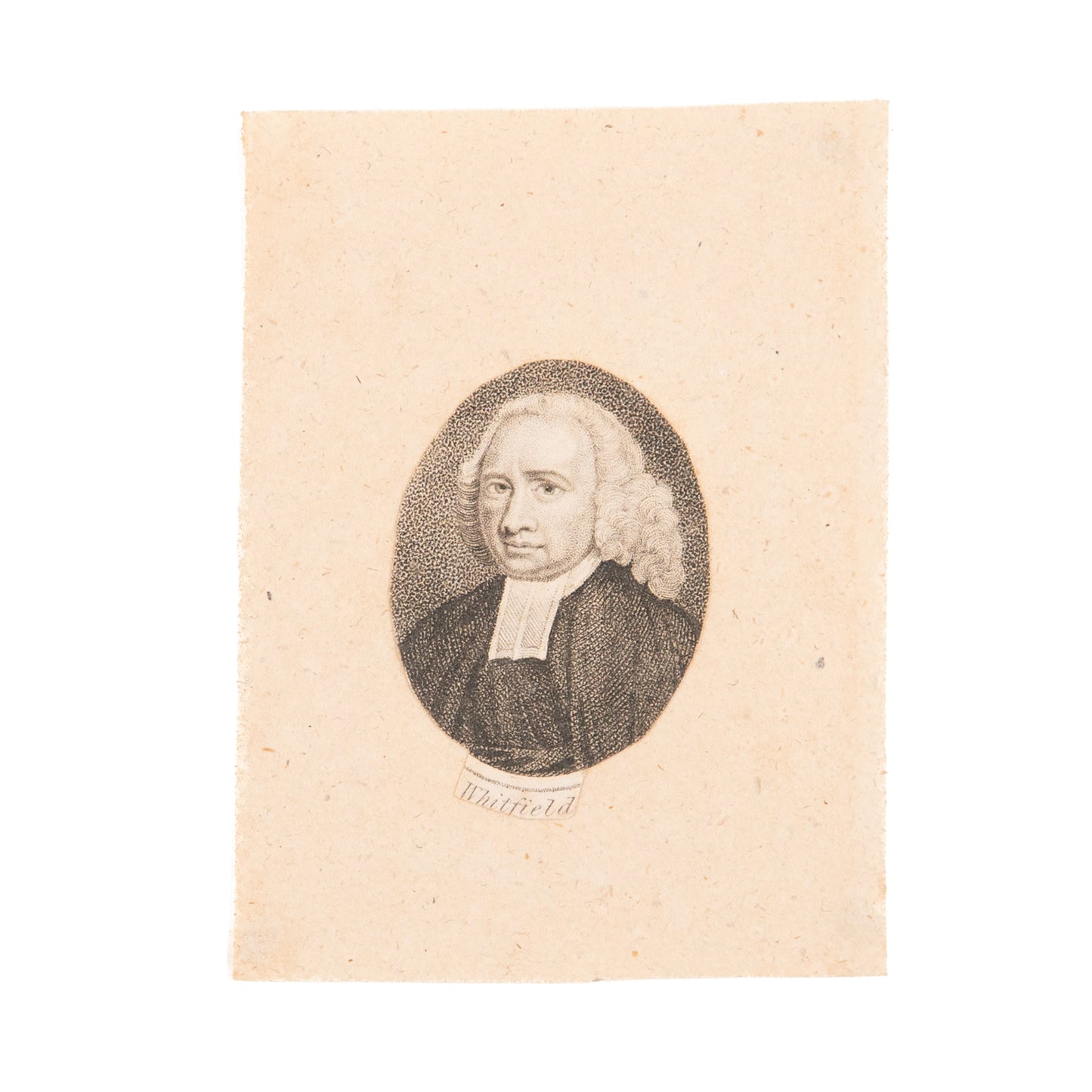 1763 GEORGE WHITEFIELD. Manuscript Address Panel, Engraving, and Period Inscription.