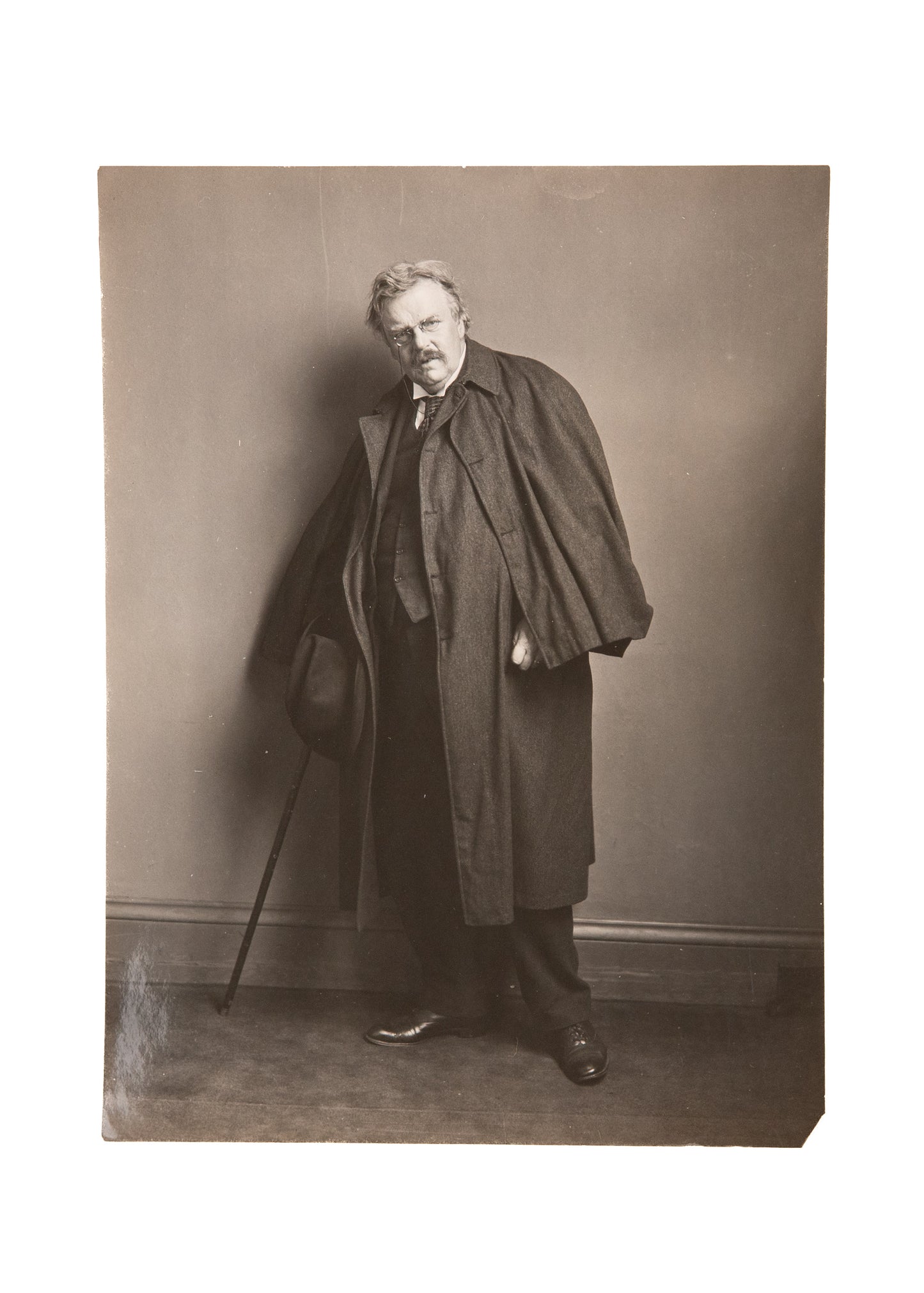 c.1900 G. K. CHESTERTON. Superb Silver Gelatin Photograph by James Craig Annan