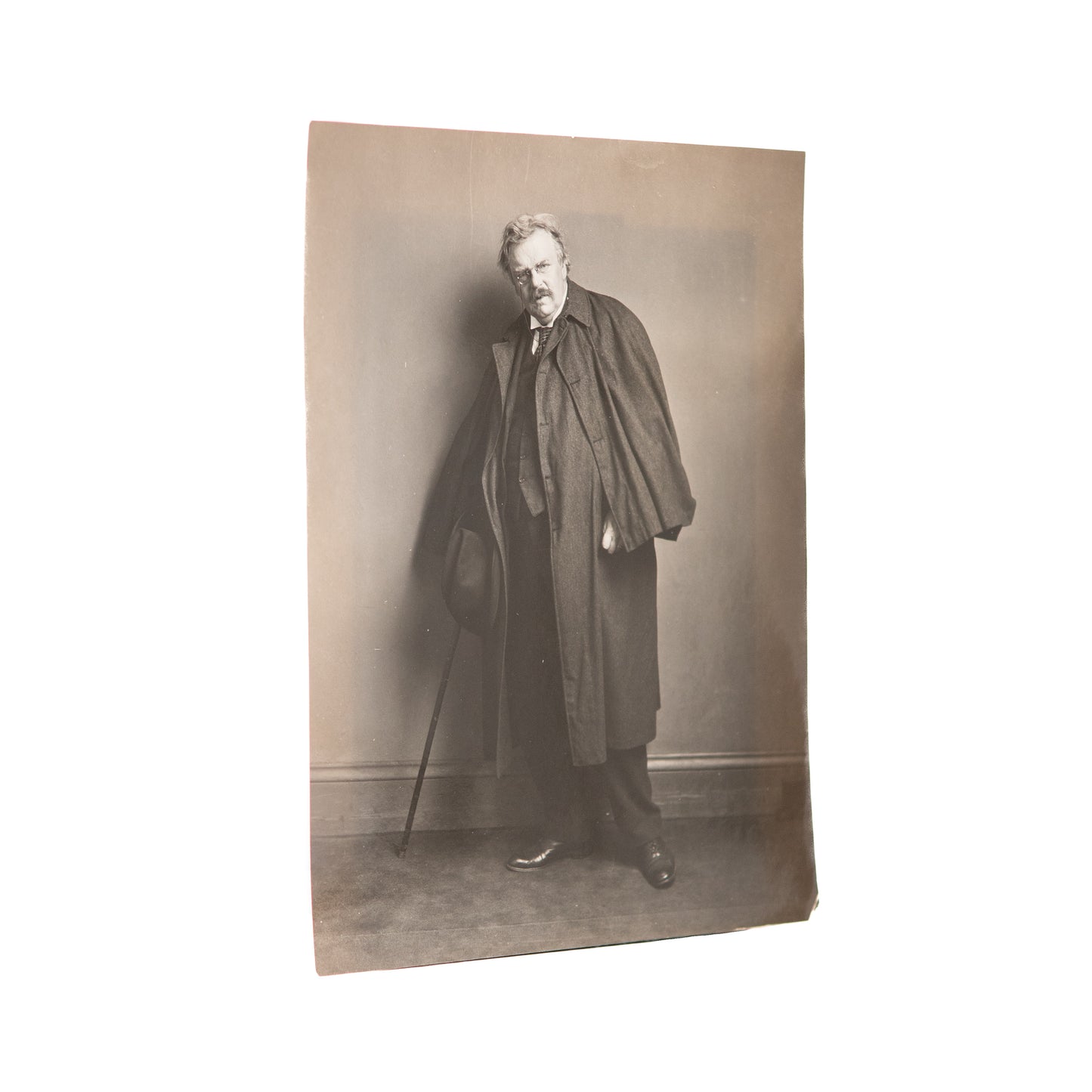 c.1900 G. K. CHESTERTON. Superb Silver Gelatin Photograph by James Craig Annan