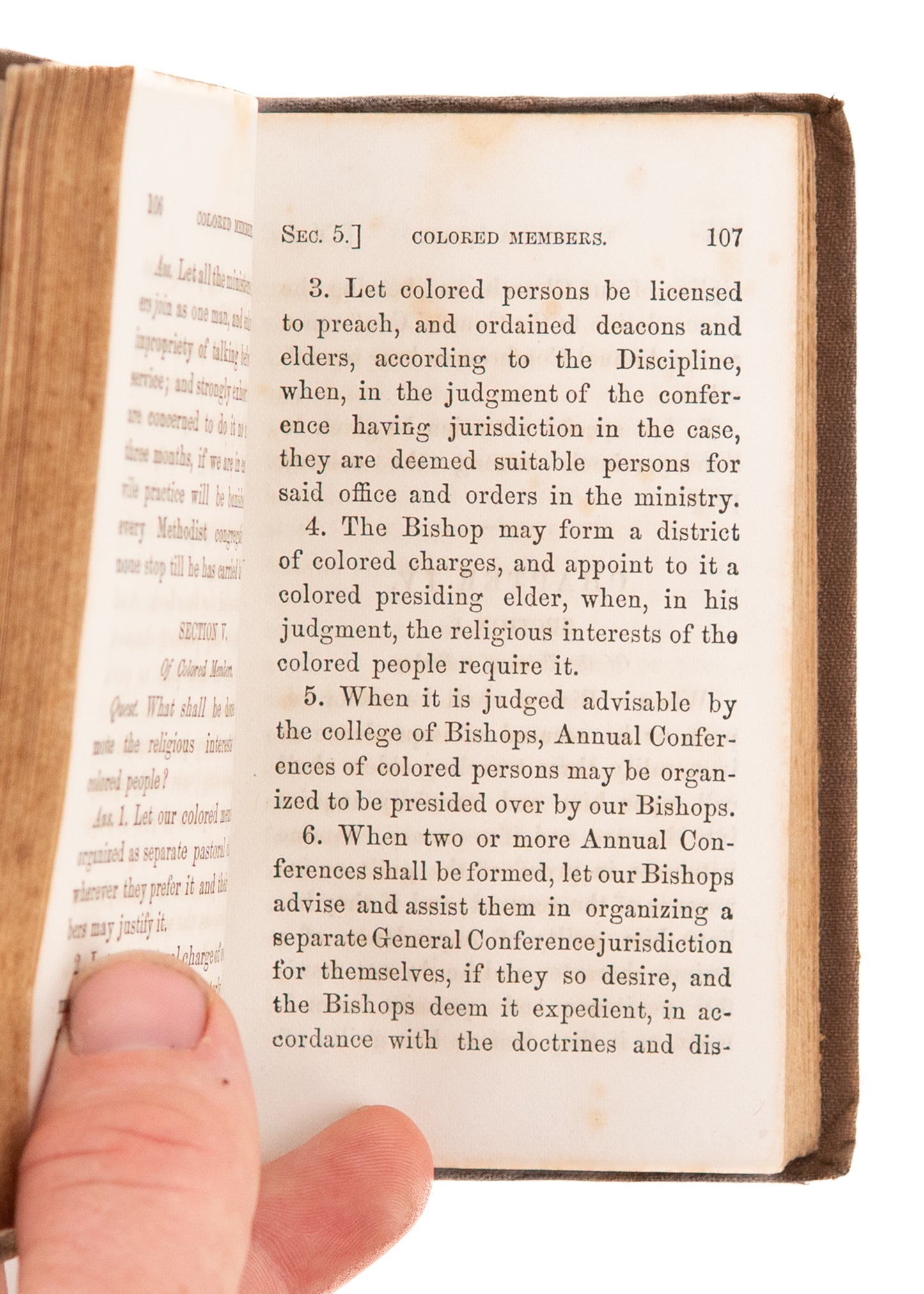 1867 COLORED METHODISTS. Doctrines of Discipline of the Methodist Church South - Freedman