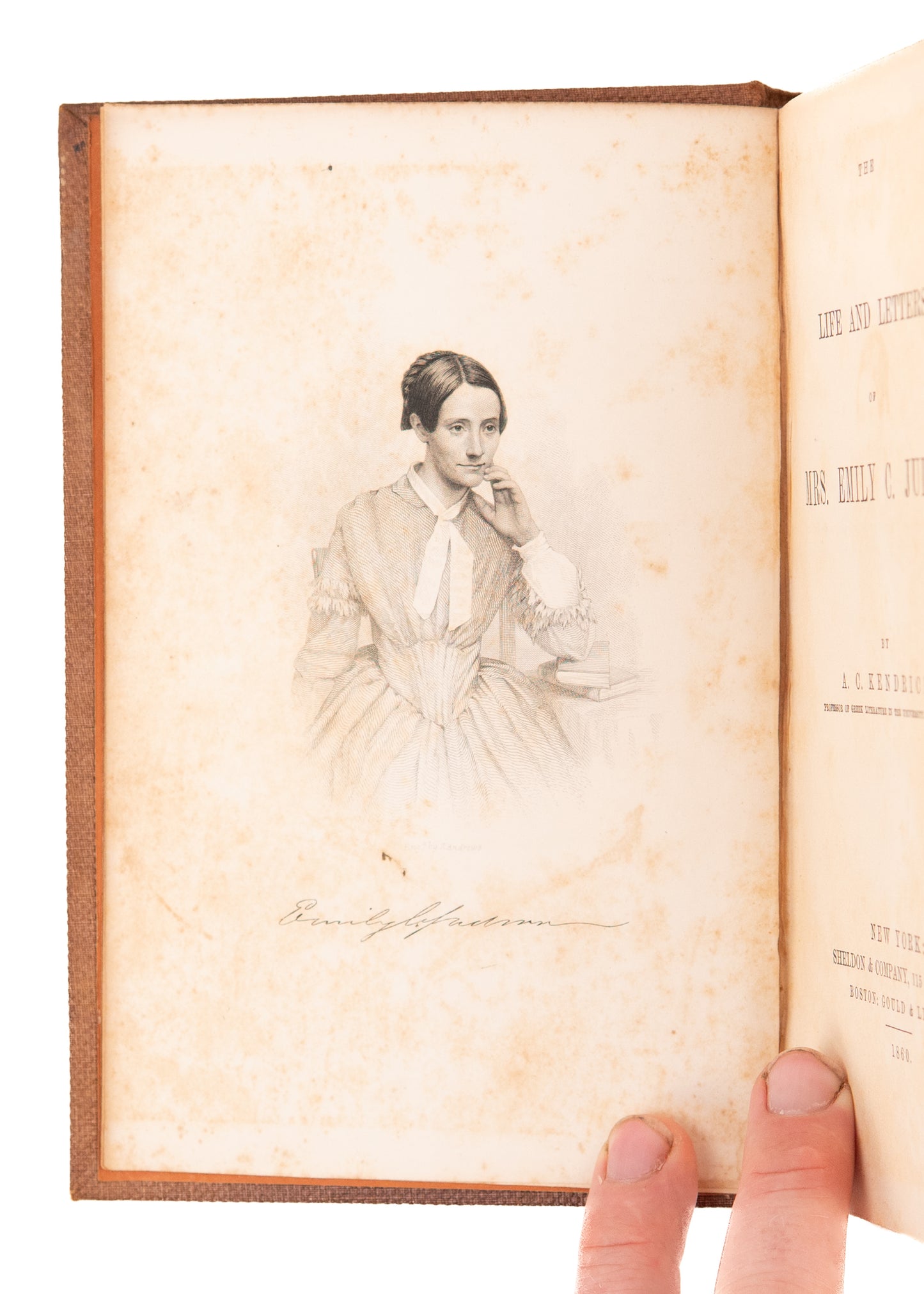 1860 ADONIRAM JUDSON. Life and Letters of Mrs. Emily C. Judson. First Edition. Scarce.