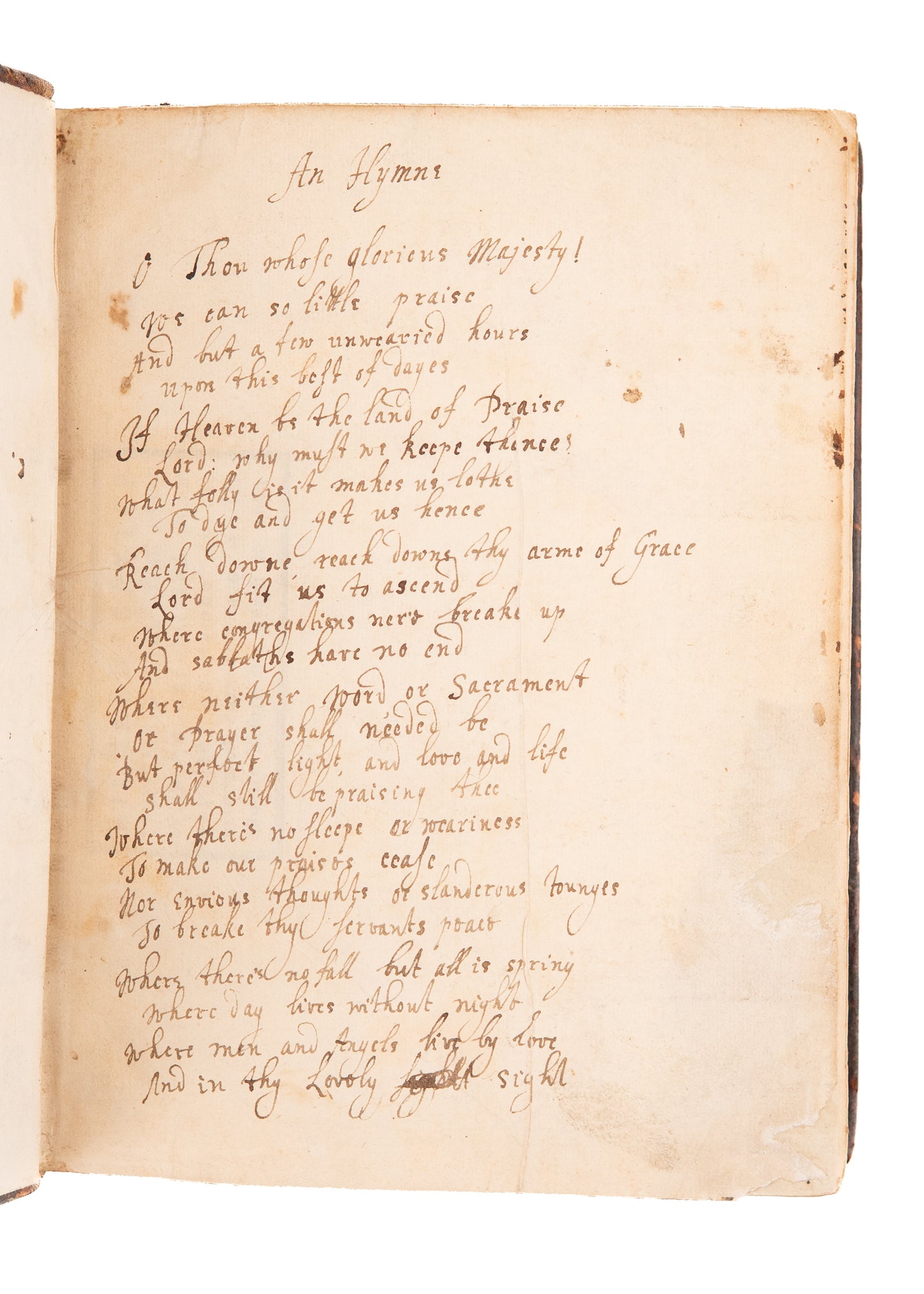 1688 RICHARD BAXTER. Unpublished Manuscript Hymn Written Shortly before His Death. Superb.