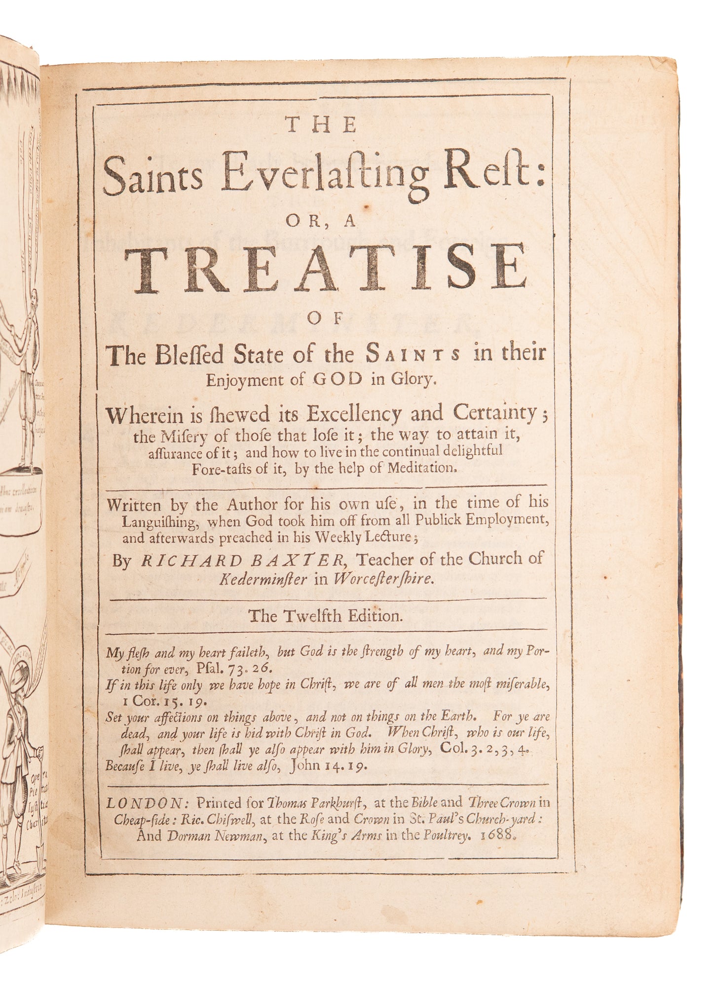 1688 RICHARD BAXTER. Unpublished Manuscript Hymn Written Shortly before His Death. Superb.