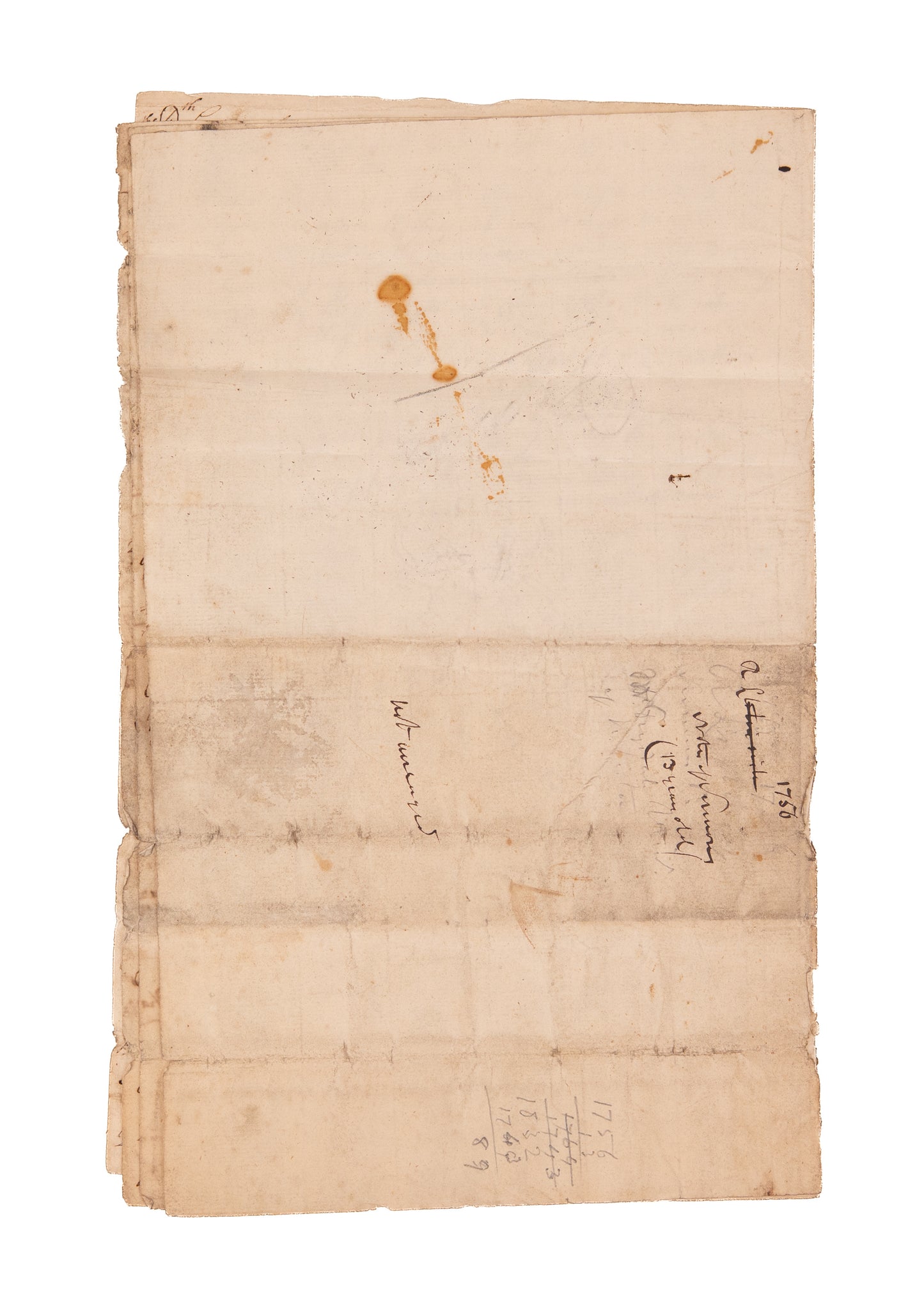1756 ROBERT LISTON. 13 Year Old Future Ambassador to George Washington Takes Sermon Notes.