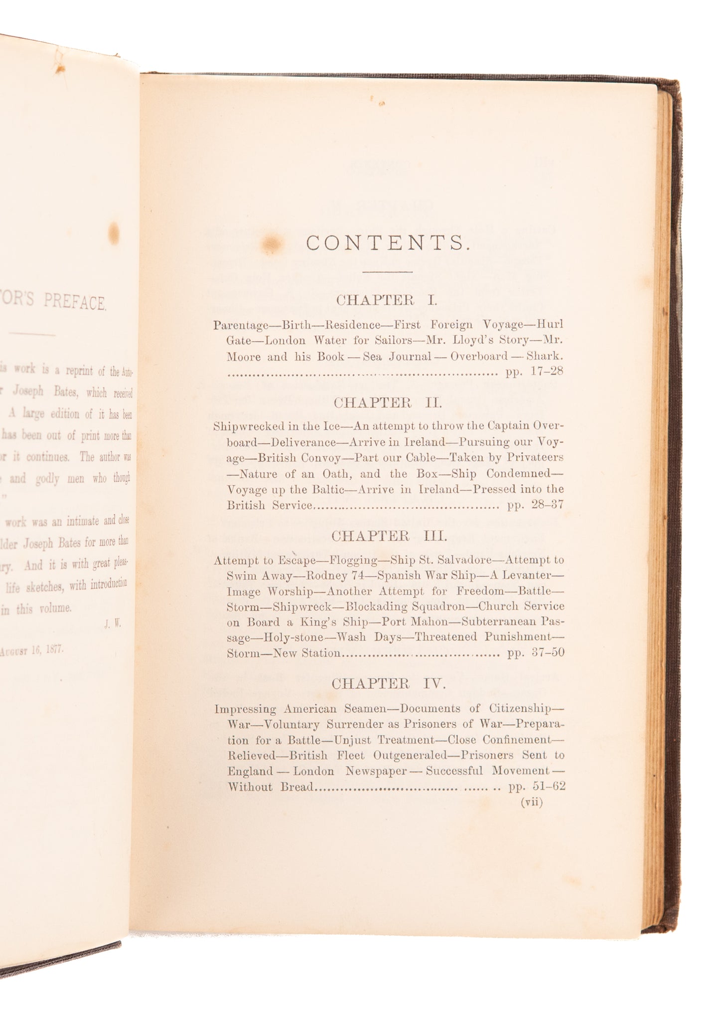 1878 SEVENTH DAY ADVENTIST. The Early Life and Labors of Elder Joseph Bates, Co-Founder of Adventists.