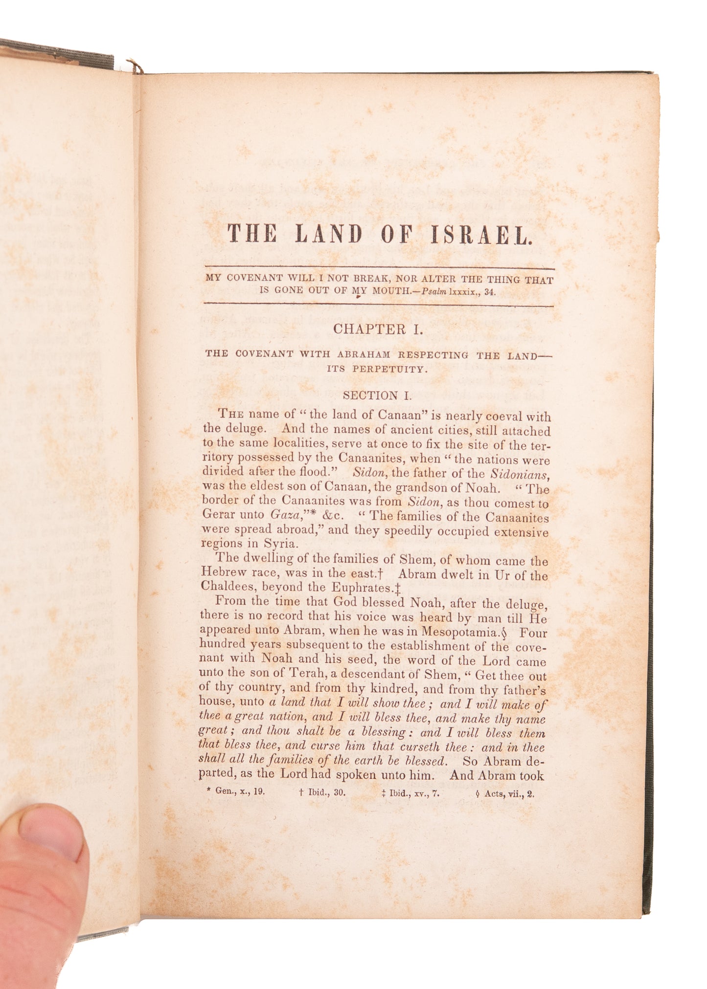 1844 ALEXANDER KEITH. The Land of Israel and the Covenants - Early Christian Zionism.
