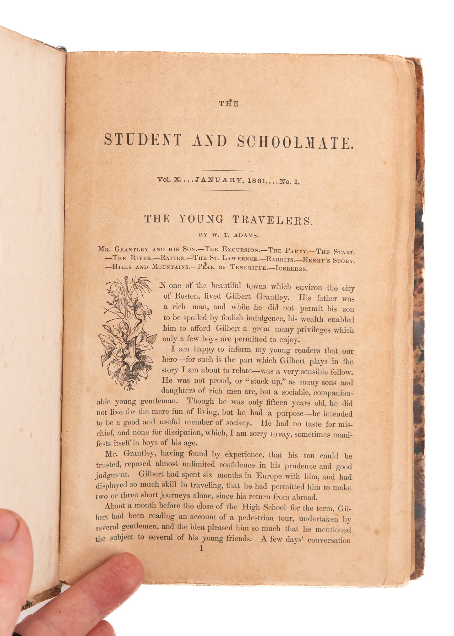 1861 STUDENT AND SCHOOLMATE. Superb Civil War Periodical for the Young. Extensive War & Slavery Content.
