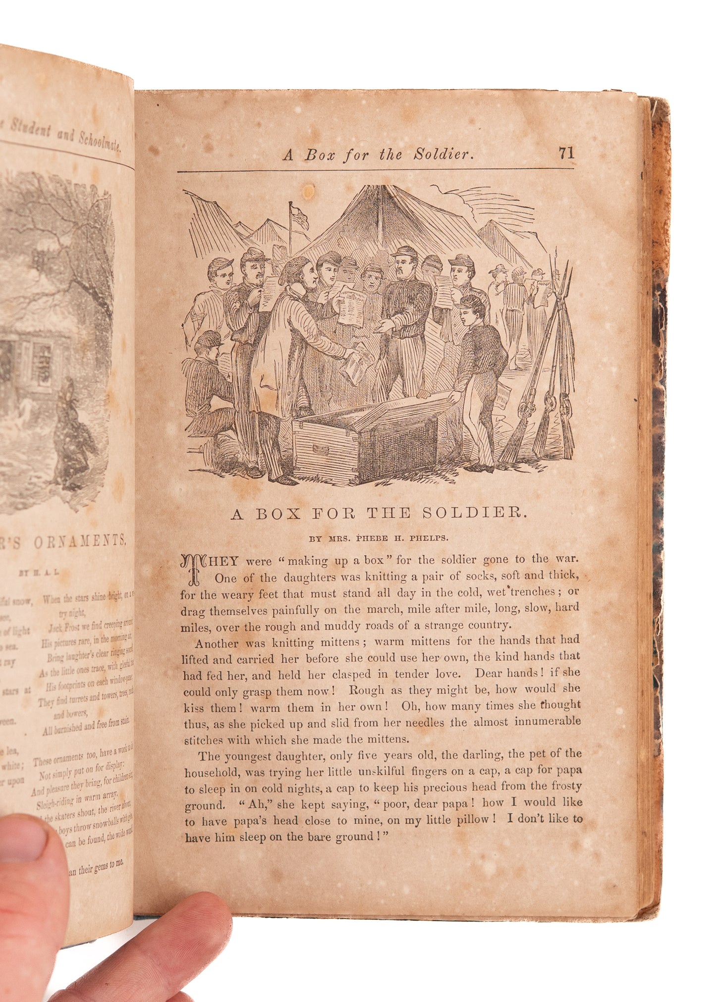 1864 STUDENT AND SCHOOLMATE. Superb Civil War Periodical for the Young. Extensive War & Slavery Content.