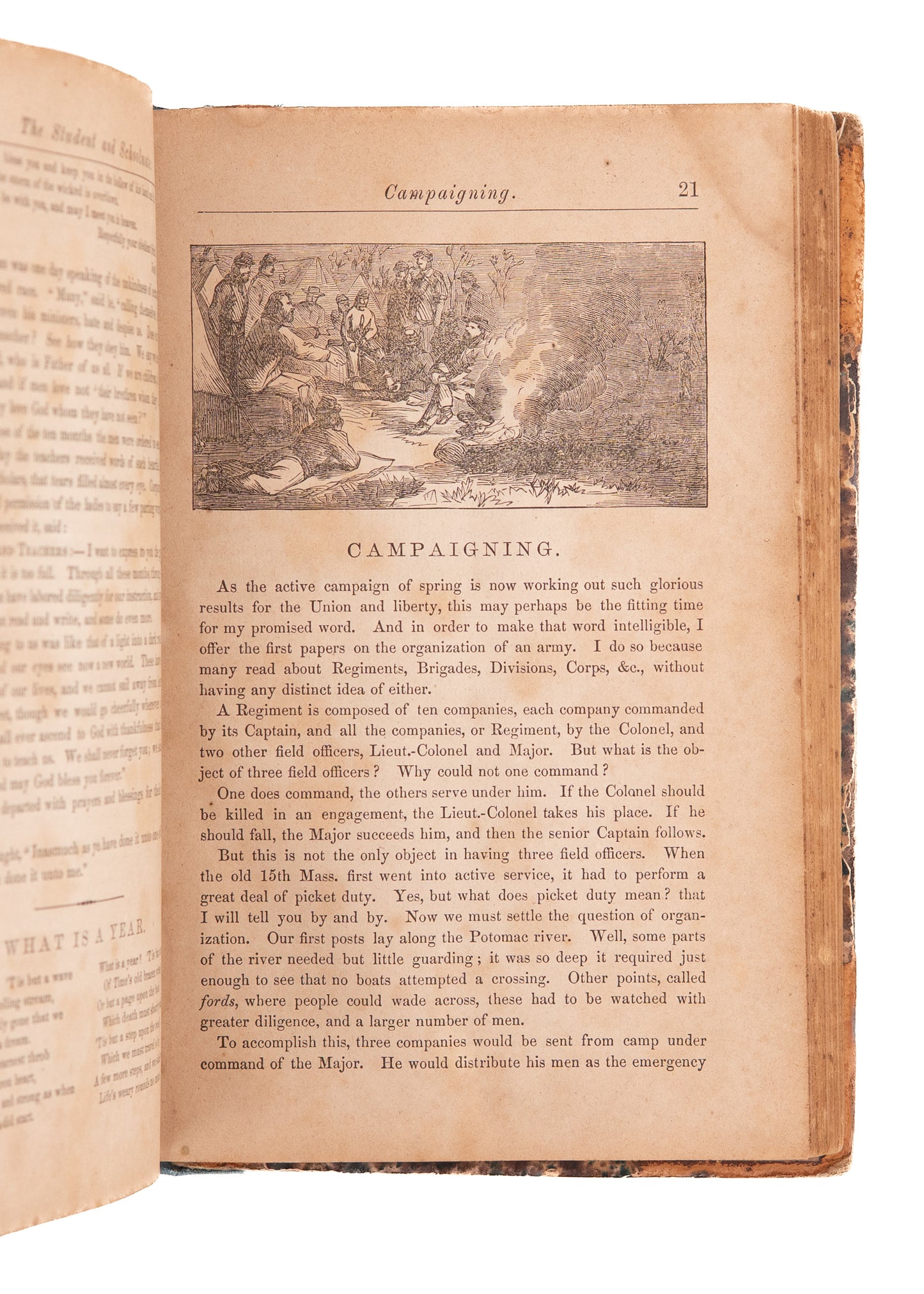 1864 STUDENT AND SCHOOLMATE. Superb Civil War Periodical for the Young. Extensive War & Slavery Content.
