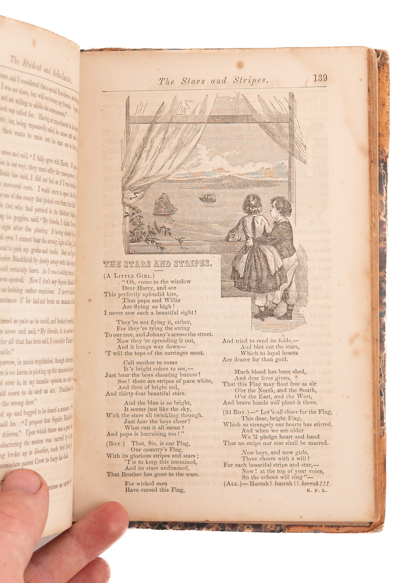 1864 STUDENT AND SCHOOLMATE. Superb Civil War Periodical for the Young. Extensive War & Slavery Content.