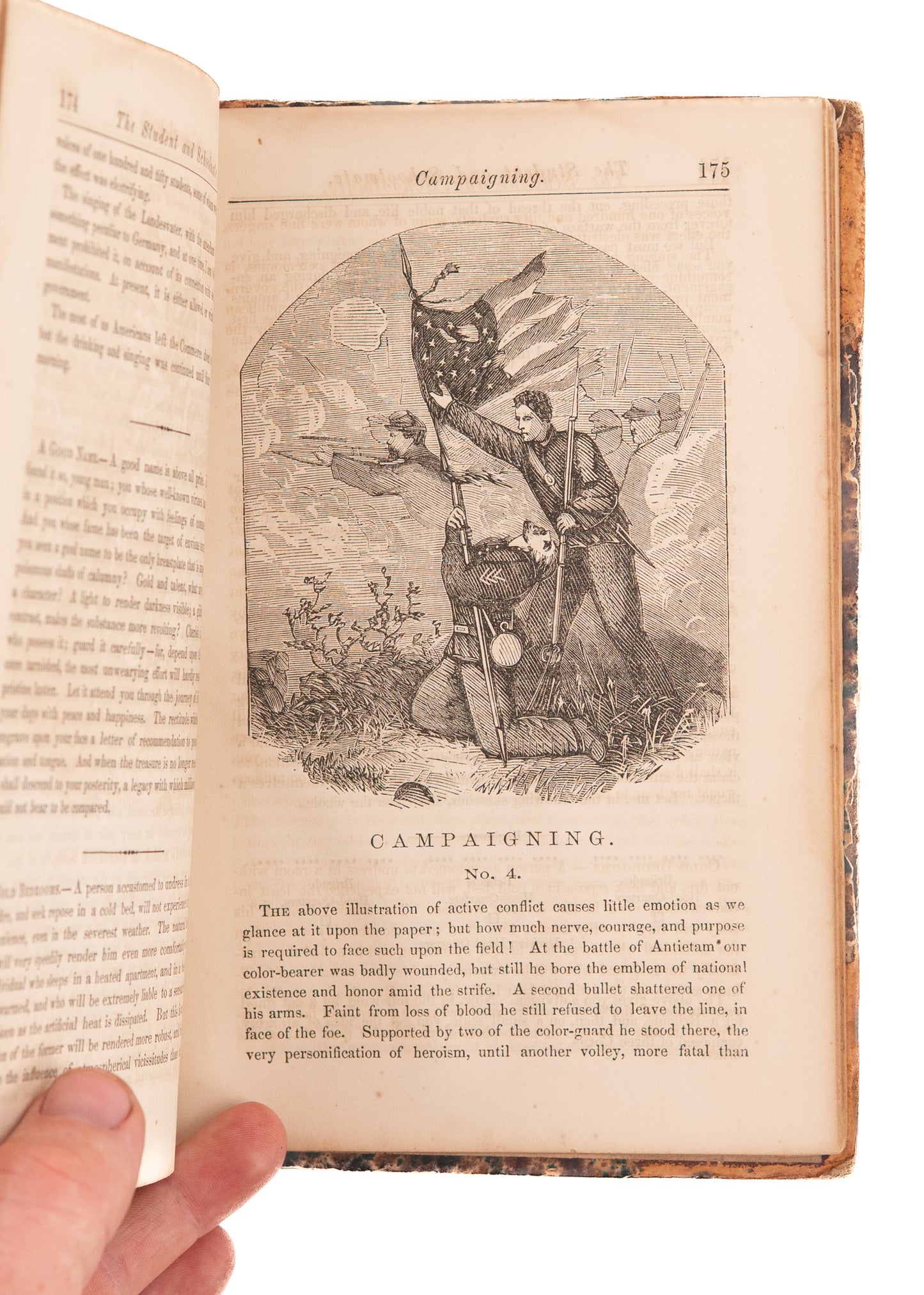 1864 STUDENT AND SCHOOLMATE. Superb Civil War Periodical for the Young. Extensive War & Slavery Content.