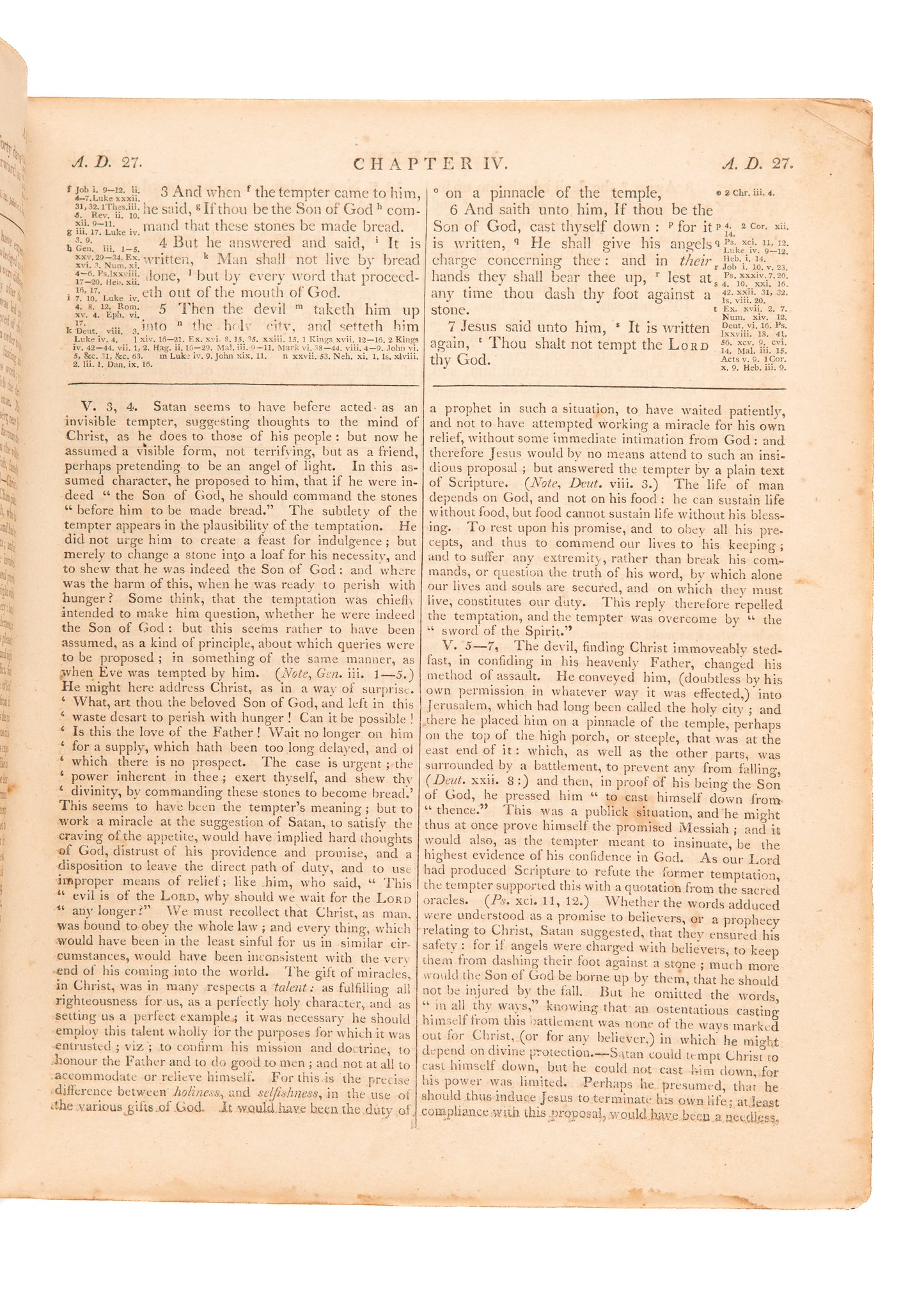 1809 THOMAS JEFFERSON. Thomas Scott New Testament Jefferson Used to Write His Book on Jesus.