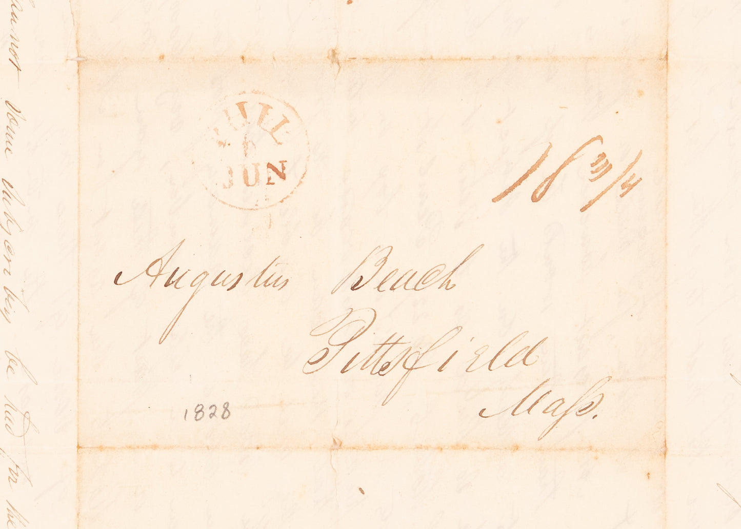 1828 PLATES FOR BAPTIST BIBLE. 1828 Letter to Augustus Beach of BGTS Re: Plates for "Immerser" Bible.