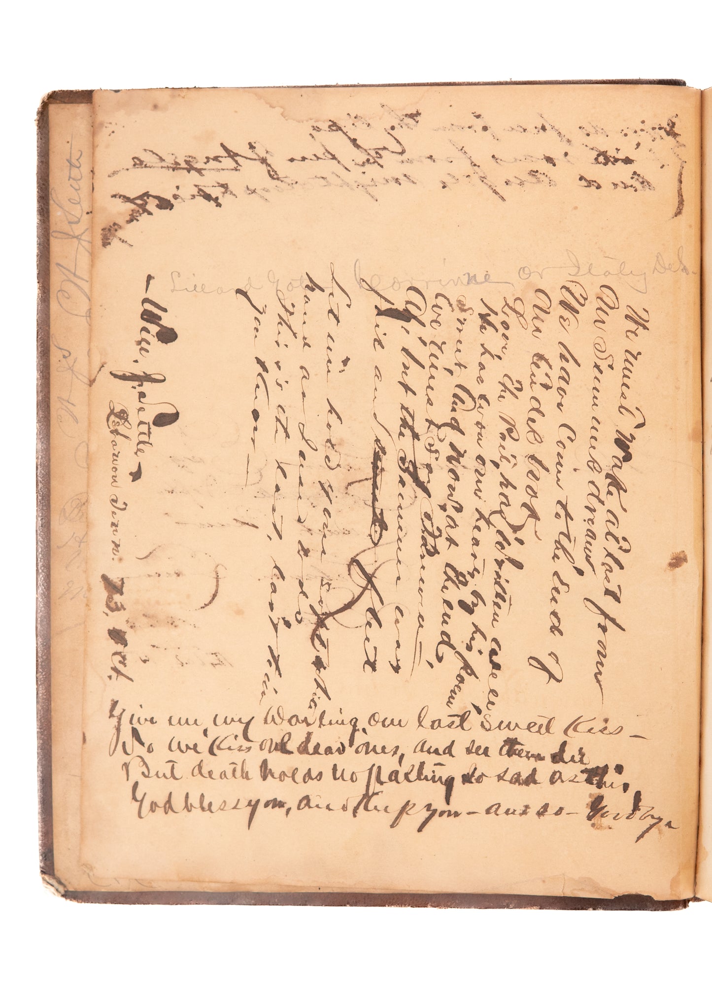 1863 TENNESSEE CONFEDERATE SOLDIER. Journal of A. G. Settle - Killed in Action in Georgia, 1863.