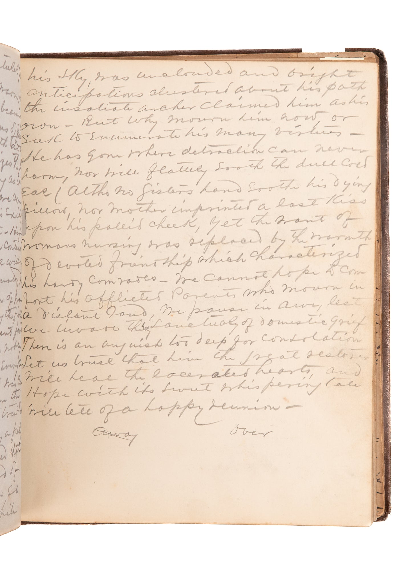 1863 TENNESSEE CONFEDERATE SOLDIER. Journal of A. G. Settle - Killed in Action in Georgia, 1863.