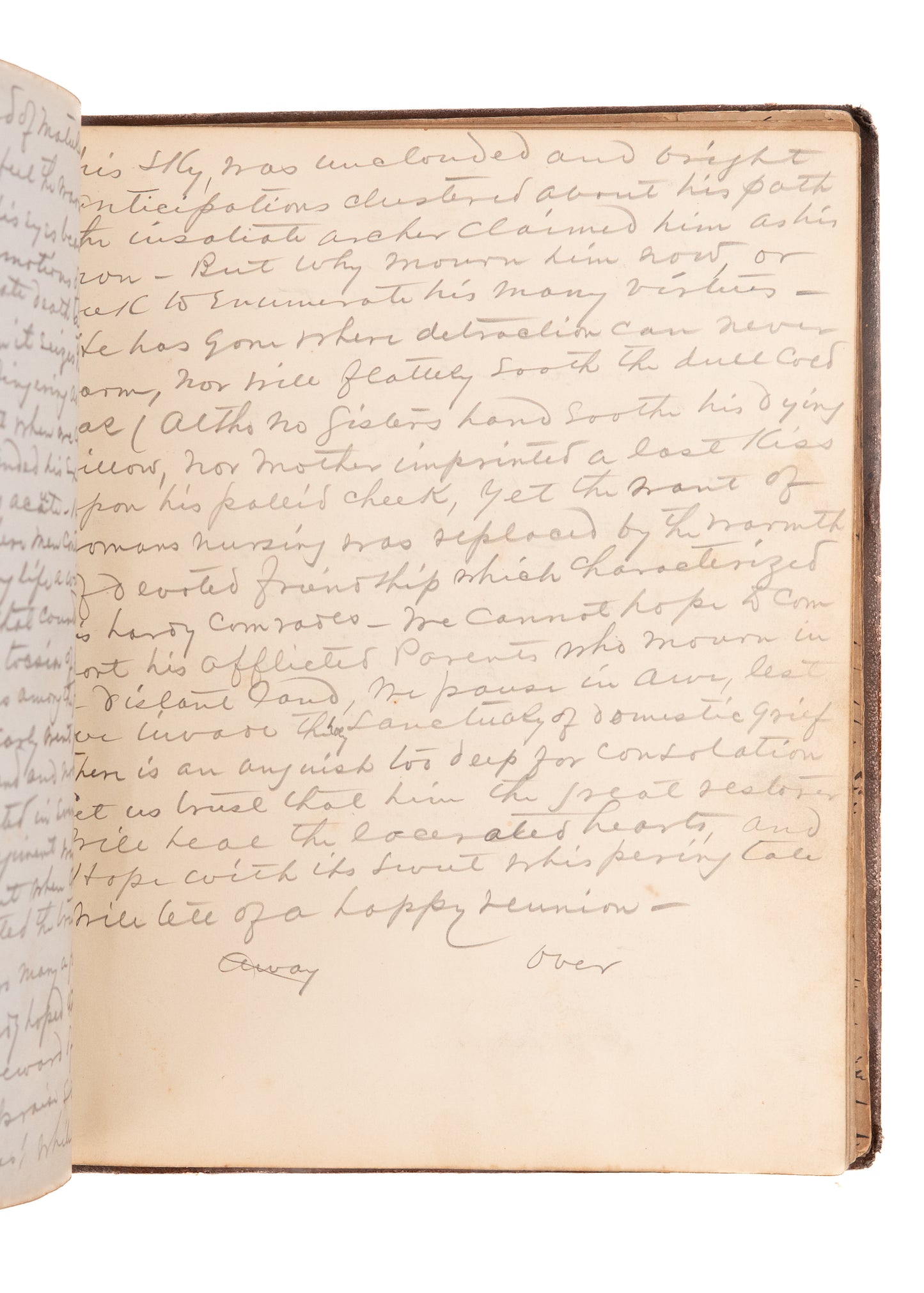 1863 TENNESSEE CONFEDERATE SOLDIER. Journal of A. G. Settle - Killed in Action in Georgia, 1863.