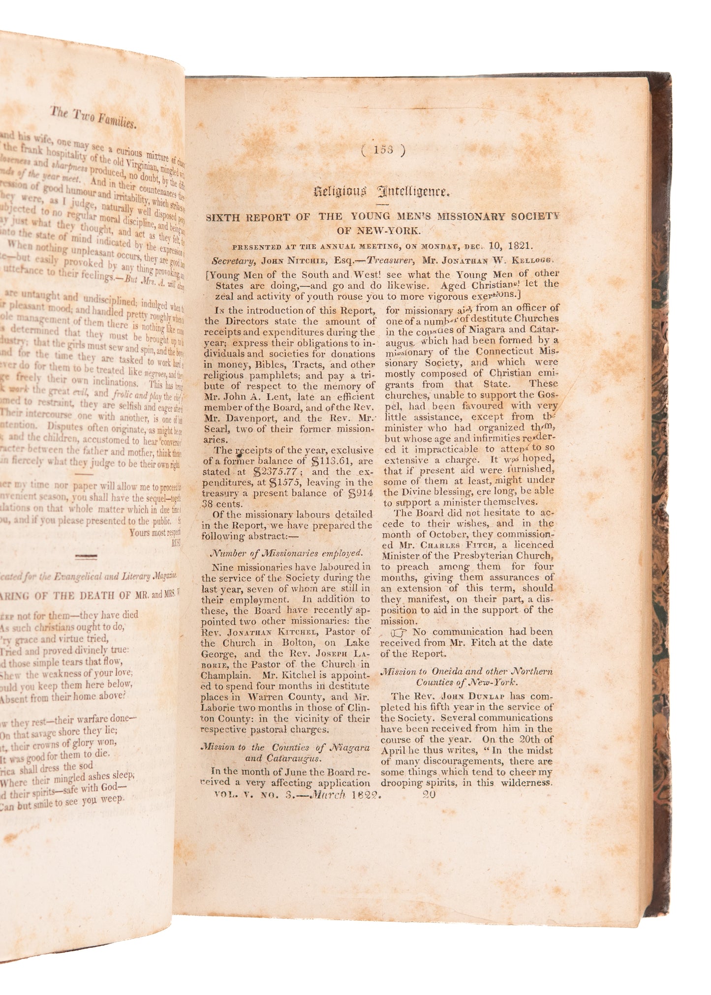 1822 VIRGINIA PRESBYTERIAN MAGAZINE. Educating Slaves, Revivals, Adoniram Judson, Jewish Missions.