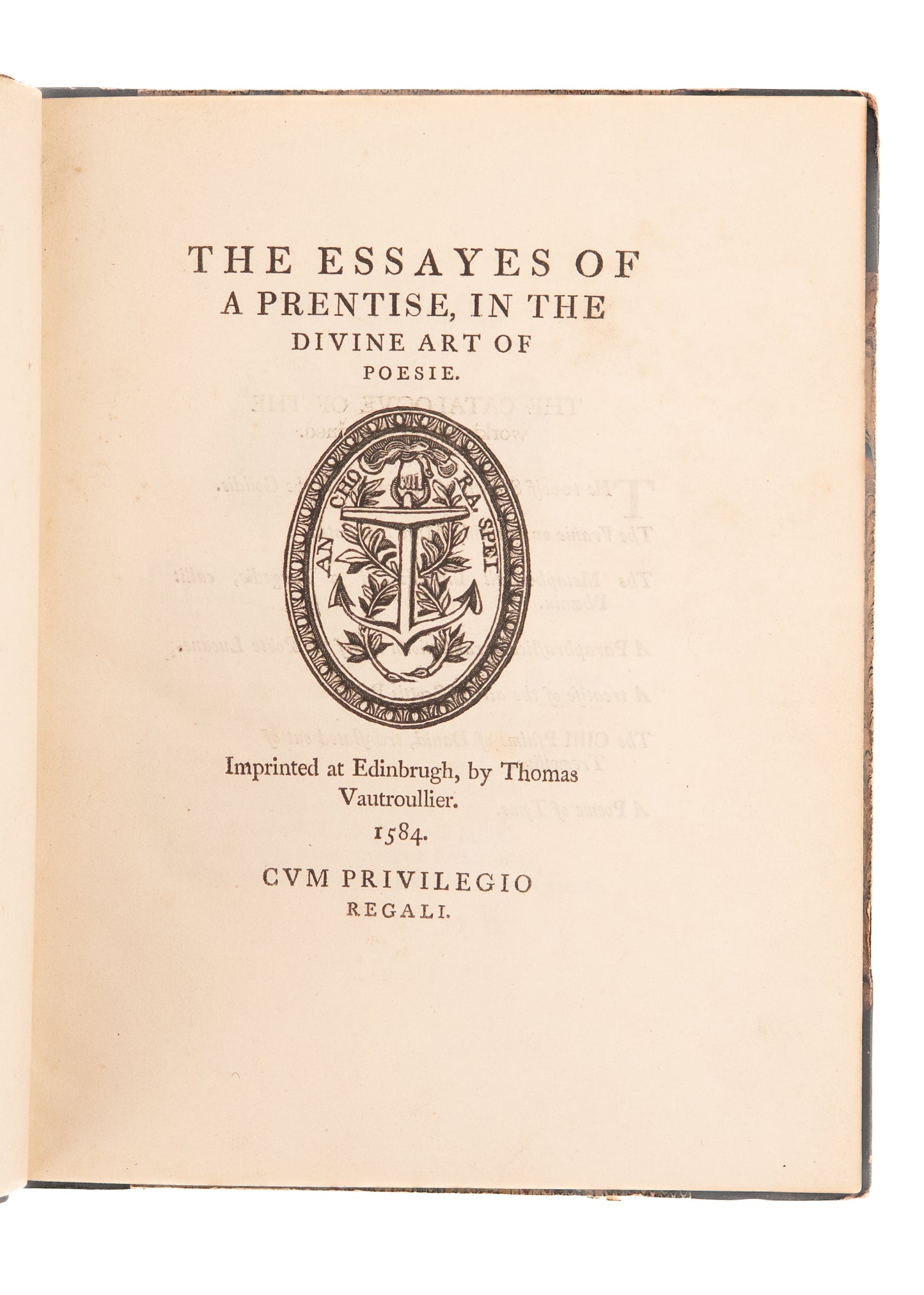 1584 KING JAMES. Divine Art of Poetry and Poems of King James - Prior to Bible Translation.
