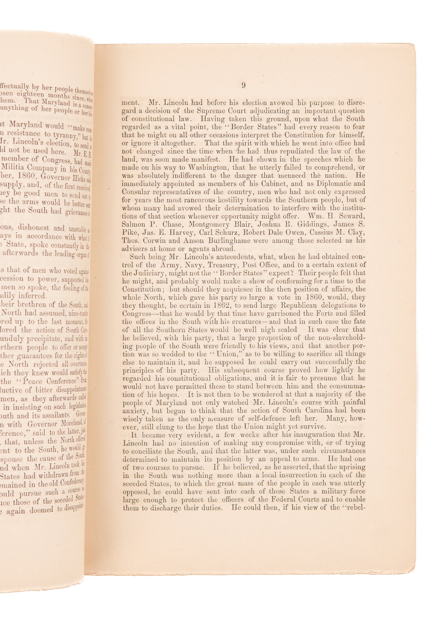 1863 ANONYMOUS. The "Southern Rights" and "Union" Parties in Maryland Contrasted.