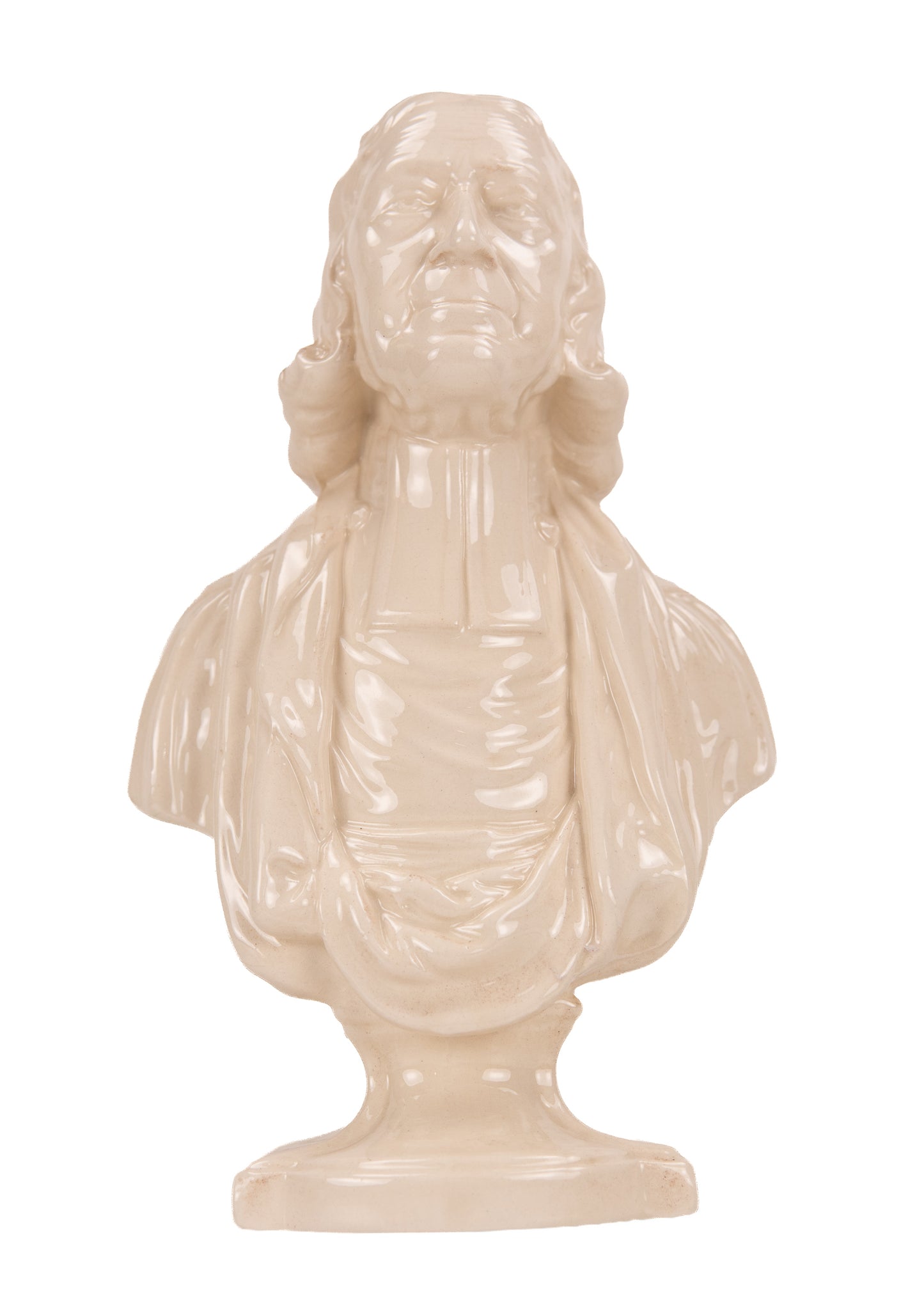 1830 JOHN WESLEY. Rare Staffordshire Plain Pearlware Bust of the Founder of Methodism.